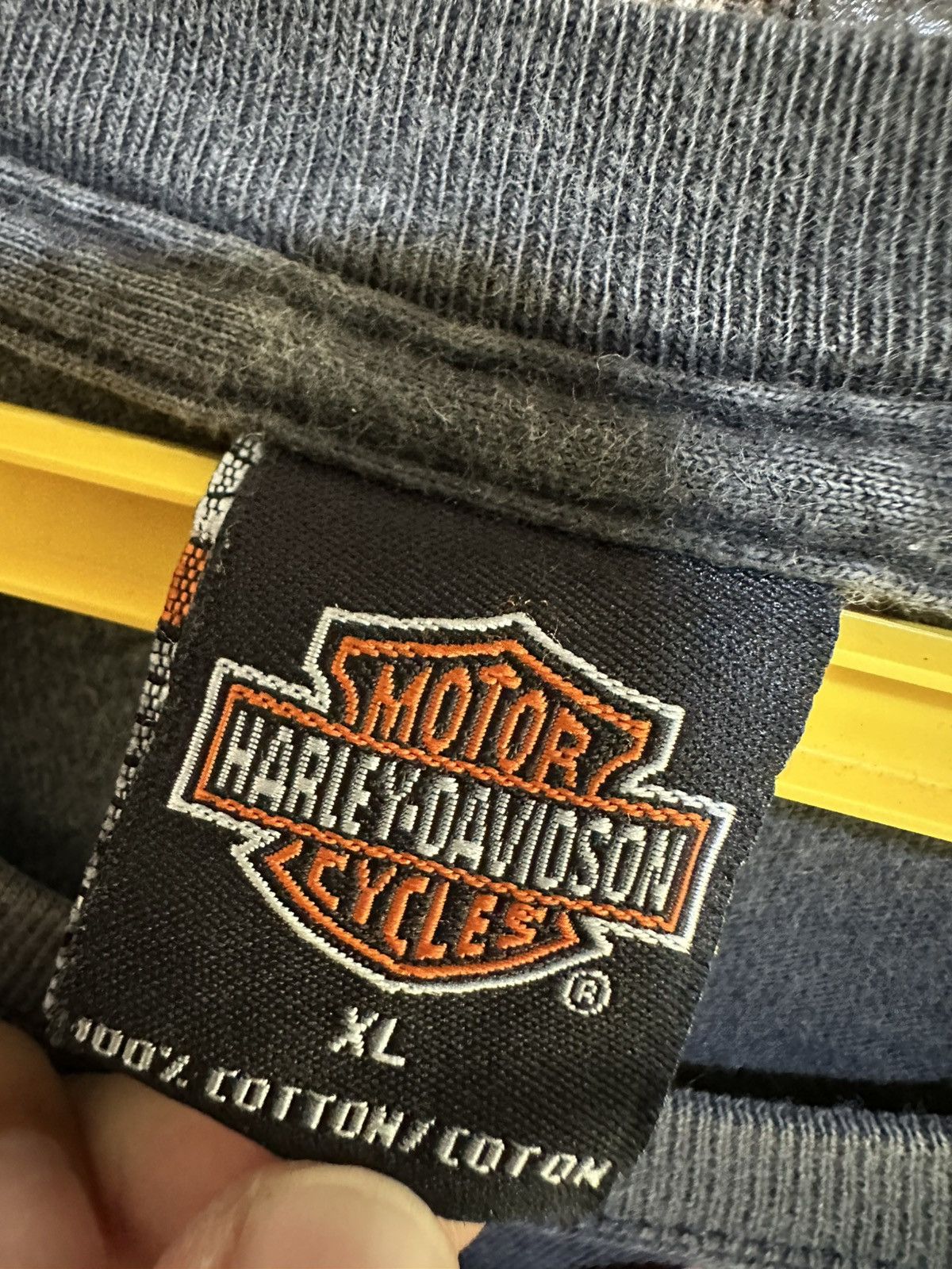 Harley Davidson Thrashed Vintage Harley Davidson Pocket Faded Tee Size US XL / EU 56 / 4 - 4 Thumbnail