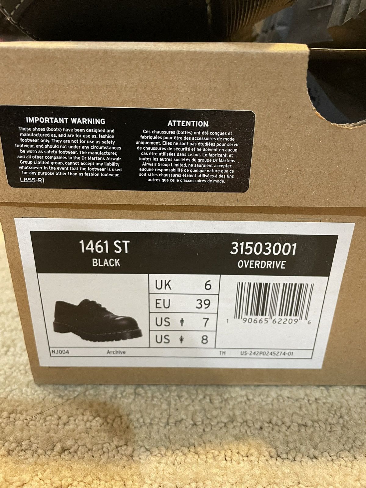 Dr. Martens Doc Martens 1461 Exposed Steel Toe Oxford Black Shoes Size US 7 / EU 40 - 4 Thumbnail