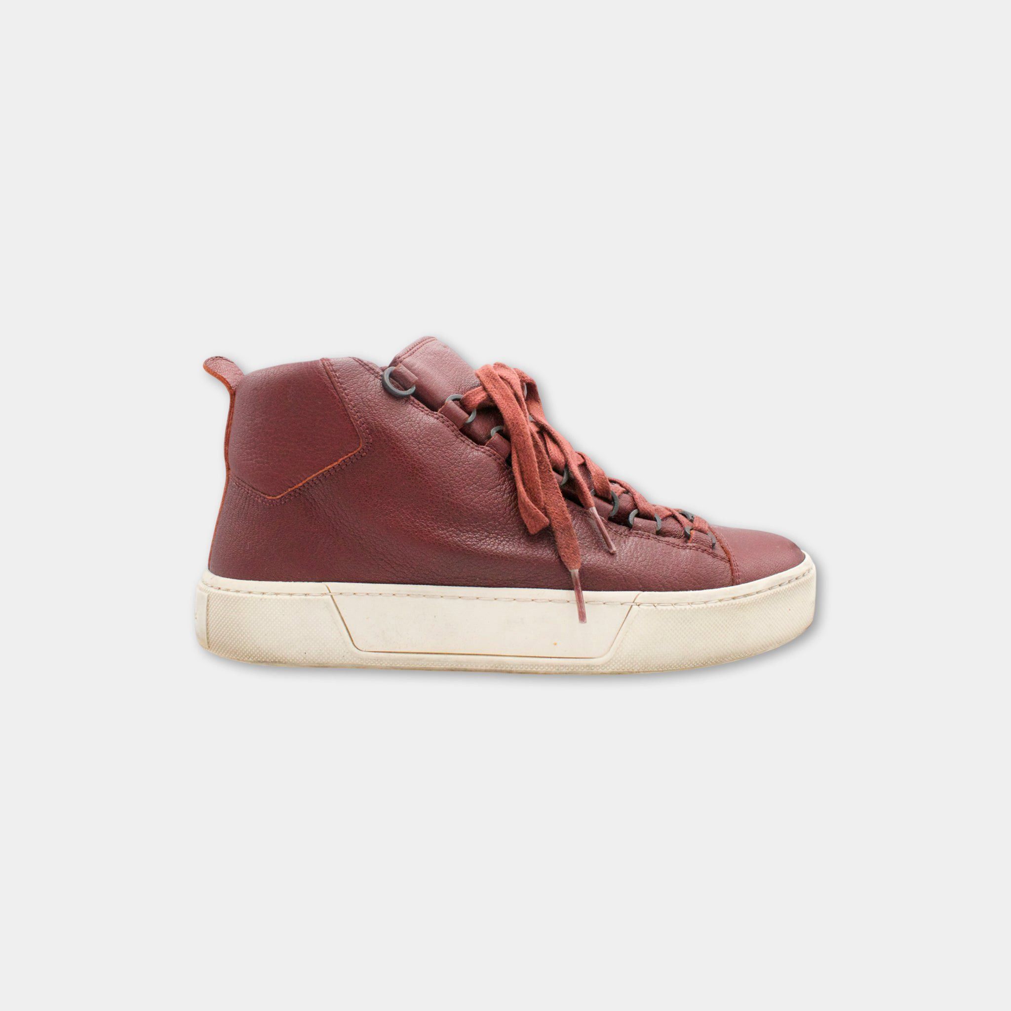 Balenciaga Balenciaga Arena High Burgundy Top Sneakers Size US 8 / EU 41 - 1 Thumbnail