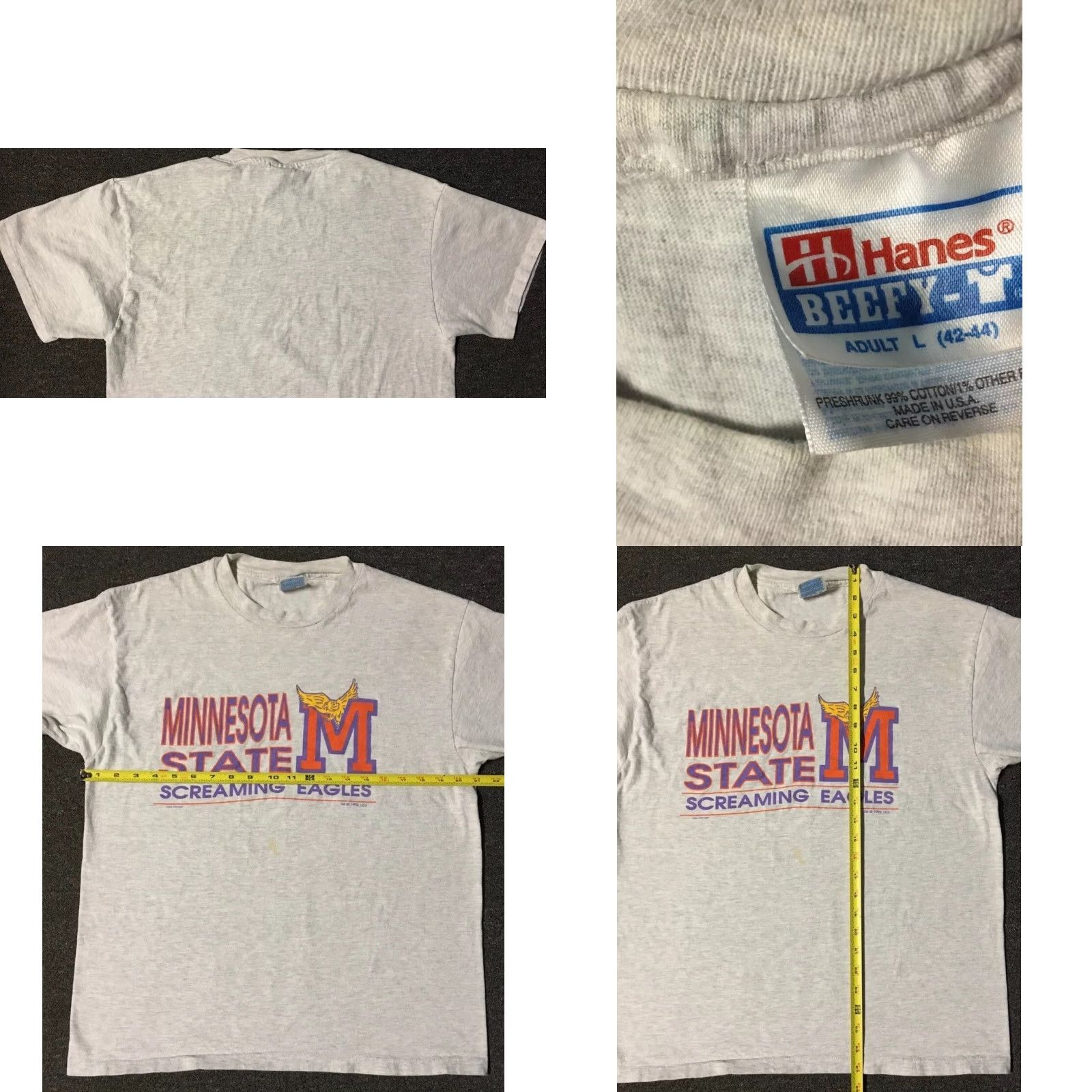 Coach Vtg 90s Coach TV Show Faded Minnesota State Screaming Eagles Promo Shirt M Gray Short Sleeve T-Shirt Mens Size US M / EU 48-50 / 2 - 9 Thumbnail