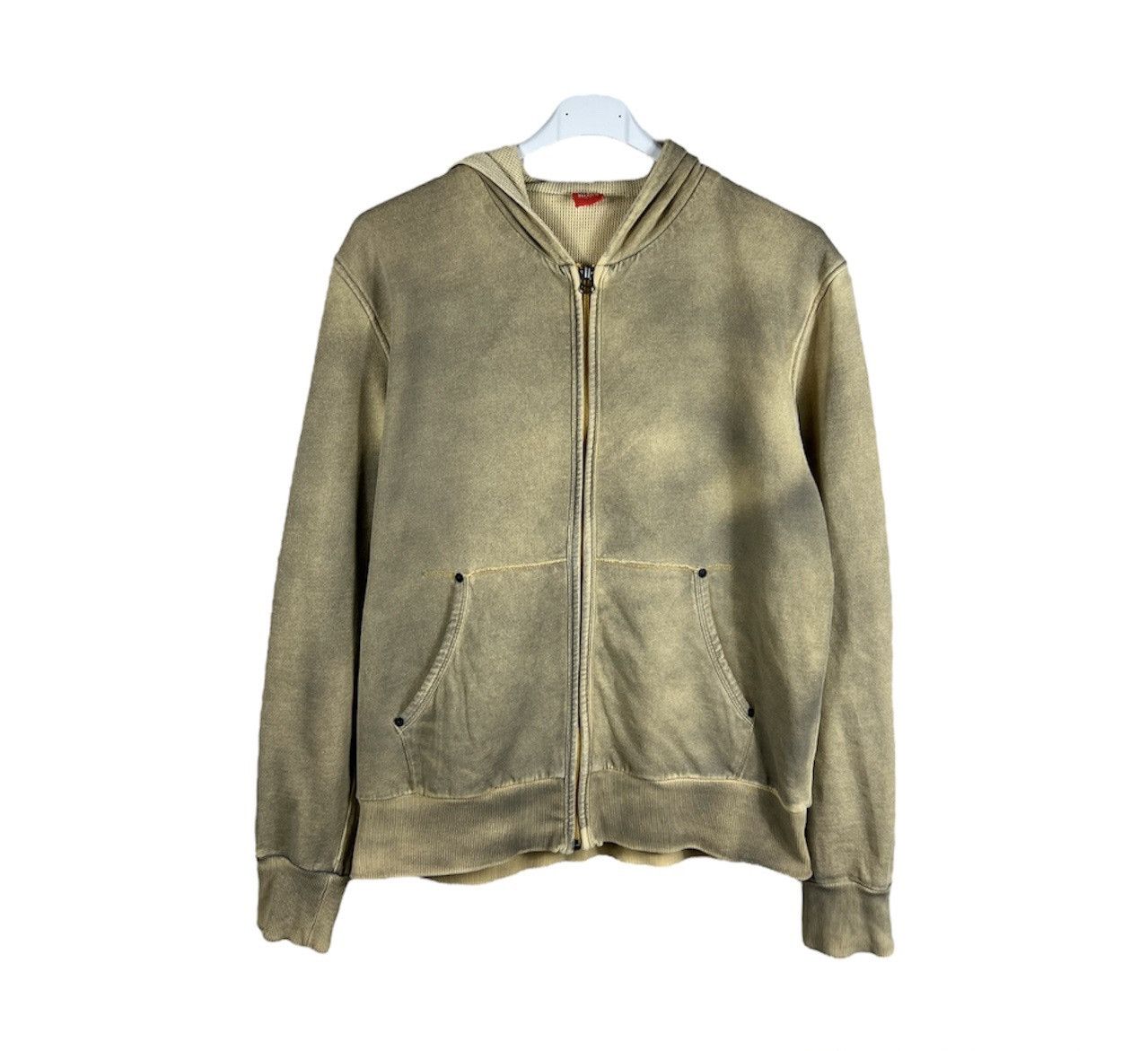 Hugo Boss Vintage Hugo Boss y2k dusty burned thermal zip basic hoodie Size US L / EU 52-54 / 3 - 1 Thumbnail