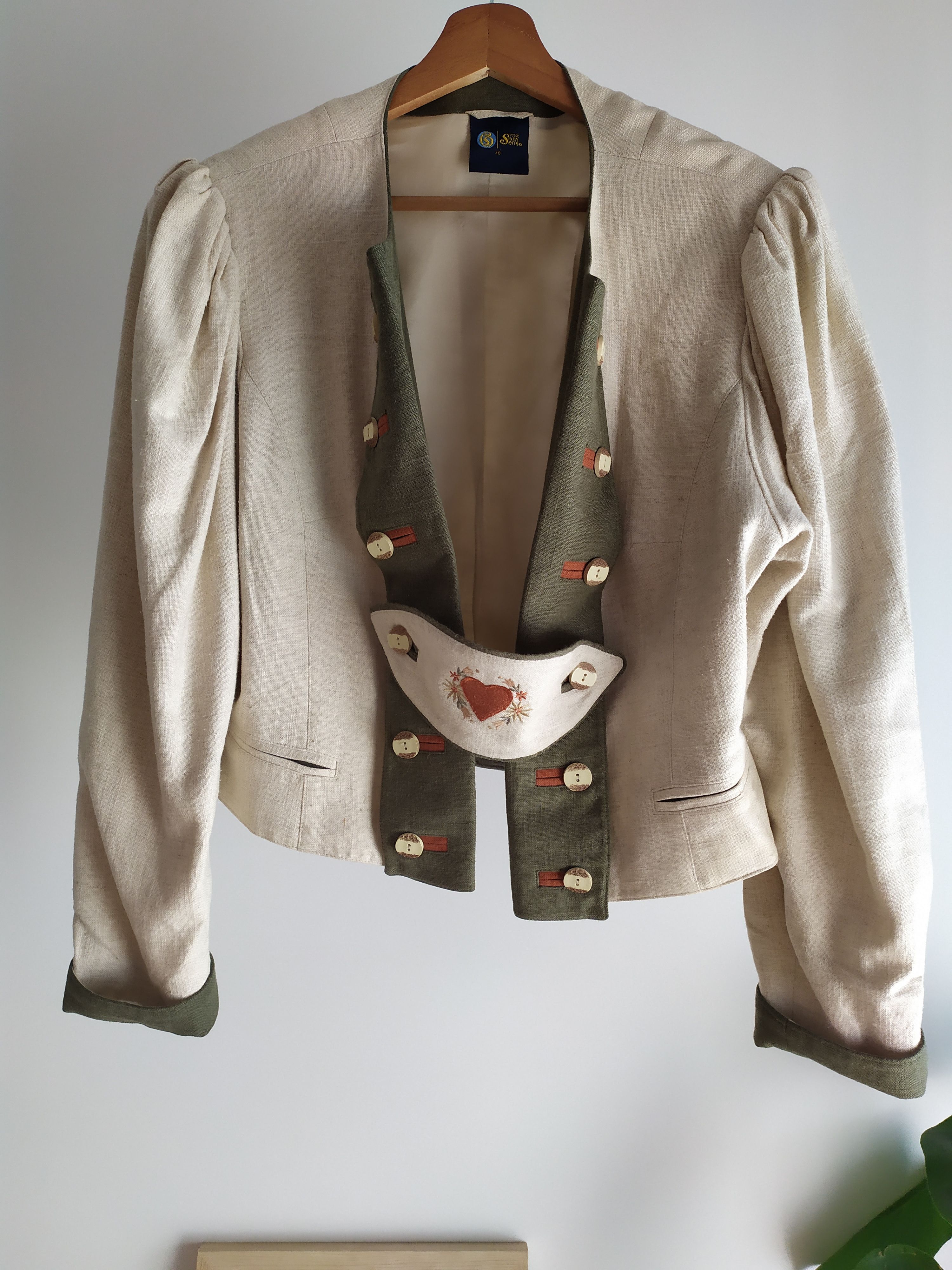 The Difference women's Bavarian country linen jacket blazer L drindl folk Size L / US 10 / IT 46 - 2 Thumbnail