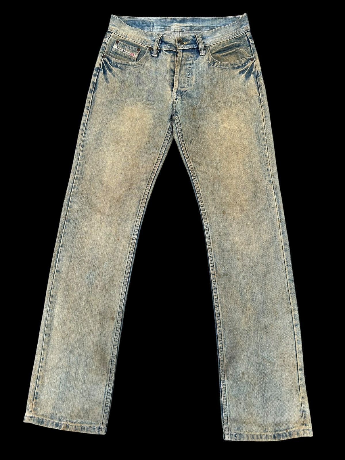 Kapital Vintage Diesel Big Logo Distressed Dirty Denim jeans Size US 32 / EU 48 - 3 Thumbnail