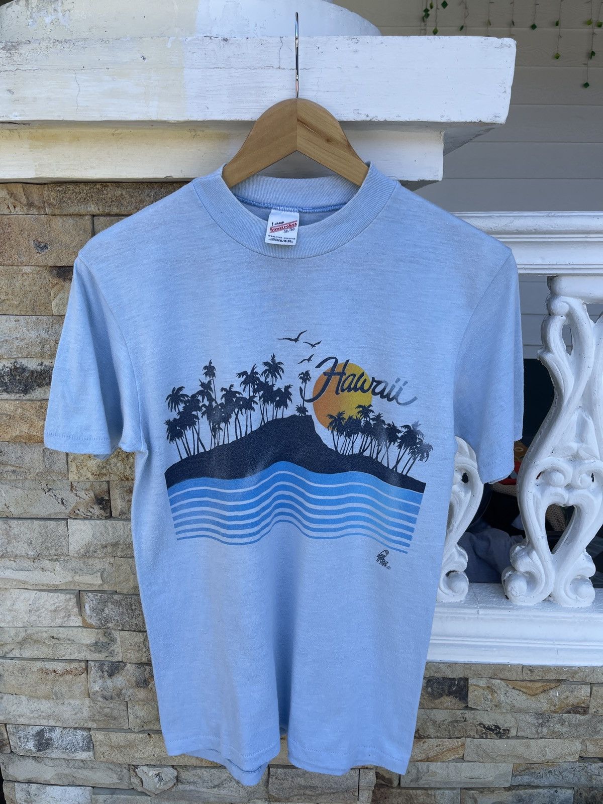 Vintage LastDrop🔥Rare🔥Vintage 70s HAWAII Polytees Sunstrokes T-Shirt Size US M / EU 48-50 / 2 - 2 Thumbnail