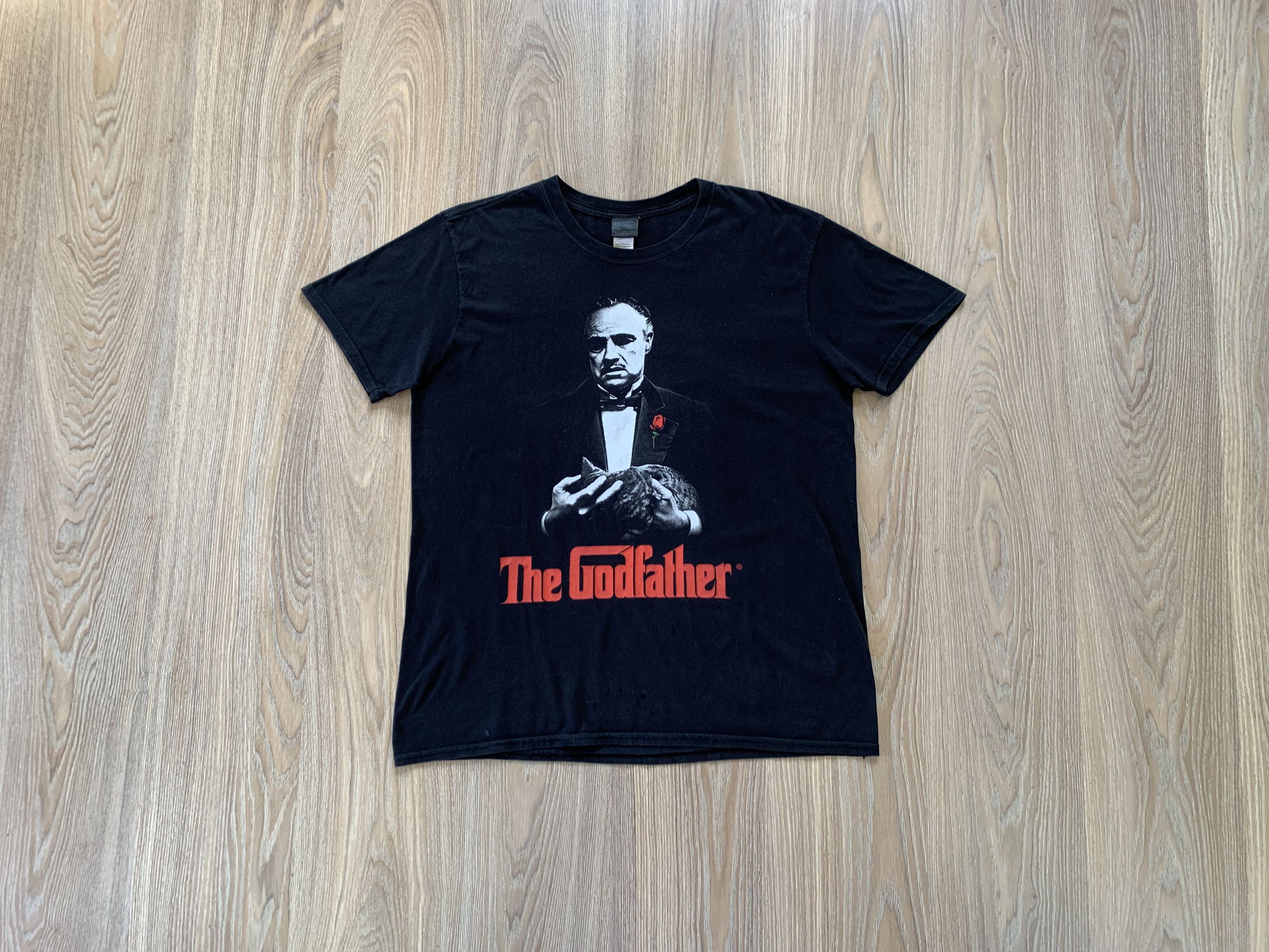 Gildan × Vintage Vintage The GodFather Cotton T-Shirt Size US XL / EU 56 / 4 - 1 Thumbnail