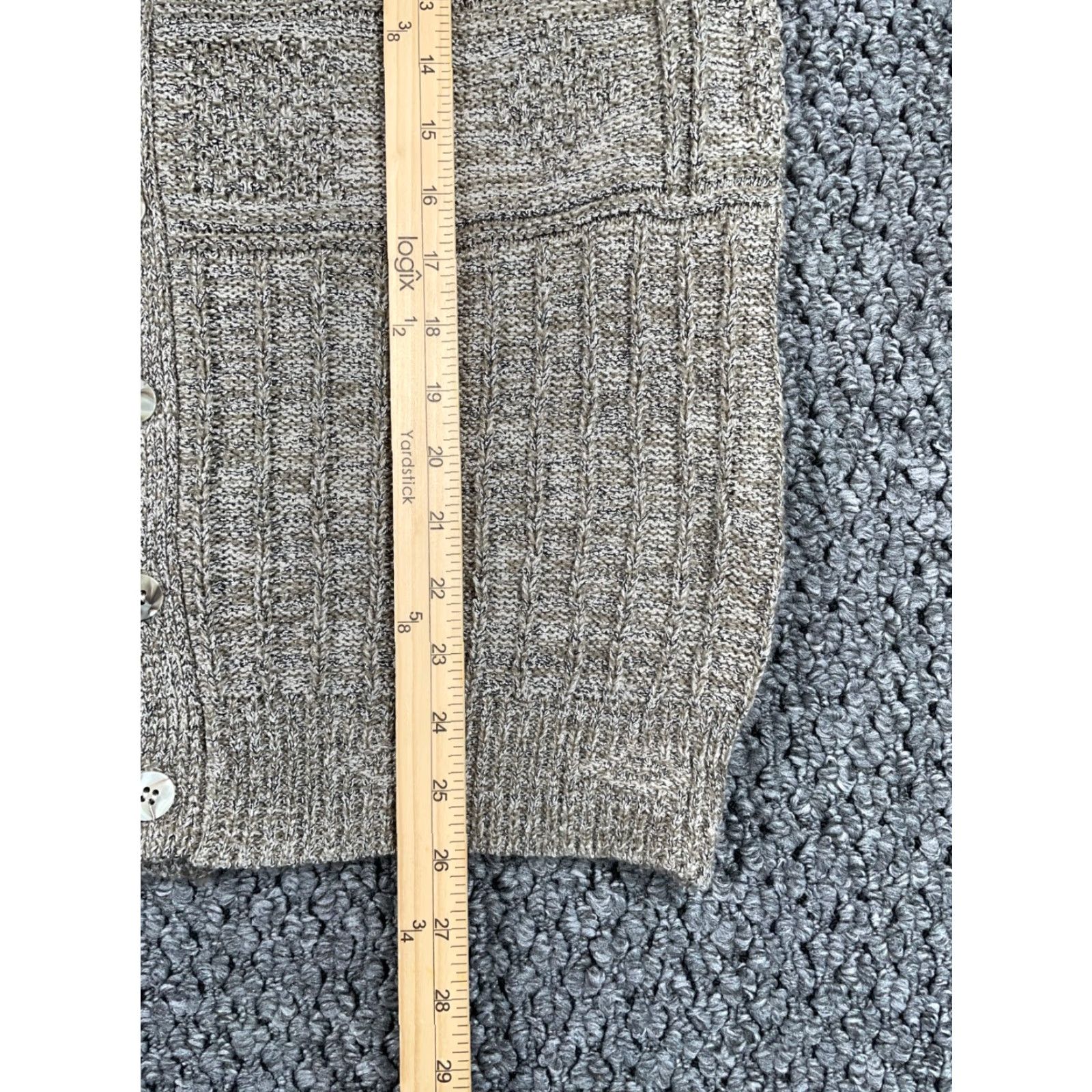 Vintage VINTAGE Northwest Territory Cardigan Sweater Men M Beige Textured Knit Geometric Pattern 90s Hipster Preppy Casual Fall Winter Size US M / EU 48-50 / 2 - 7 Thumbnail