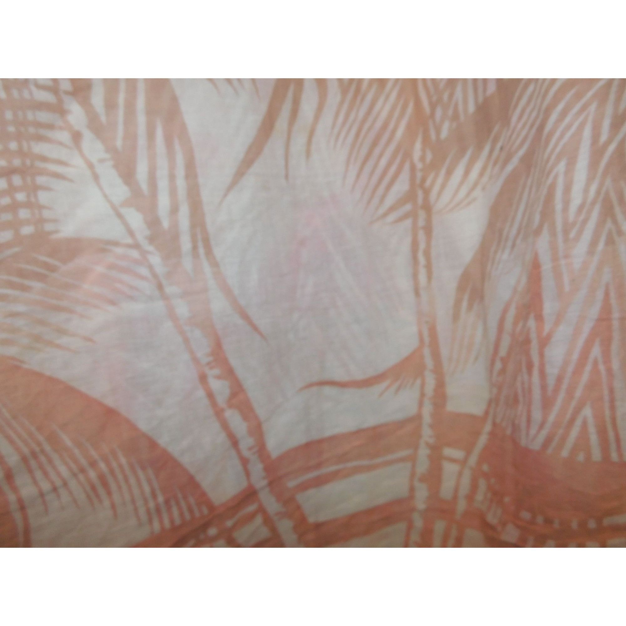Other Cream And Peach Palm Tree Lightweight Scarf Size ONE SIZE - 4 Thumbnail