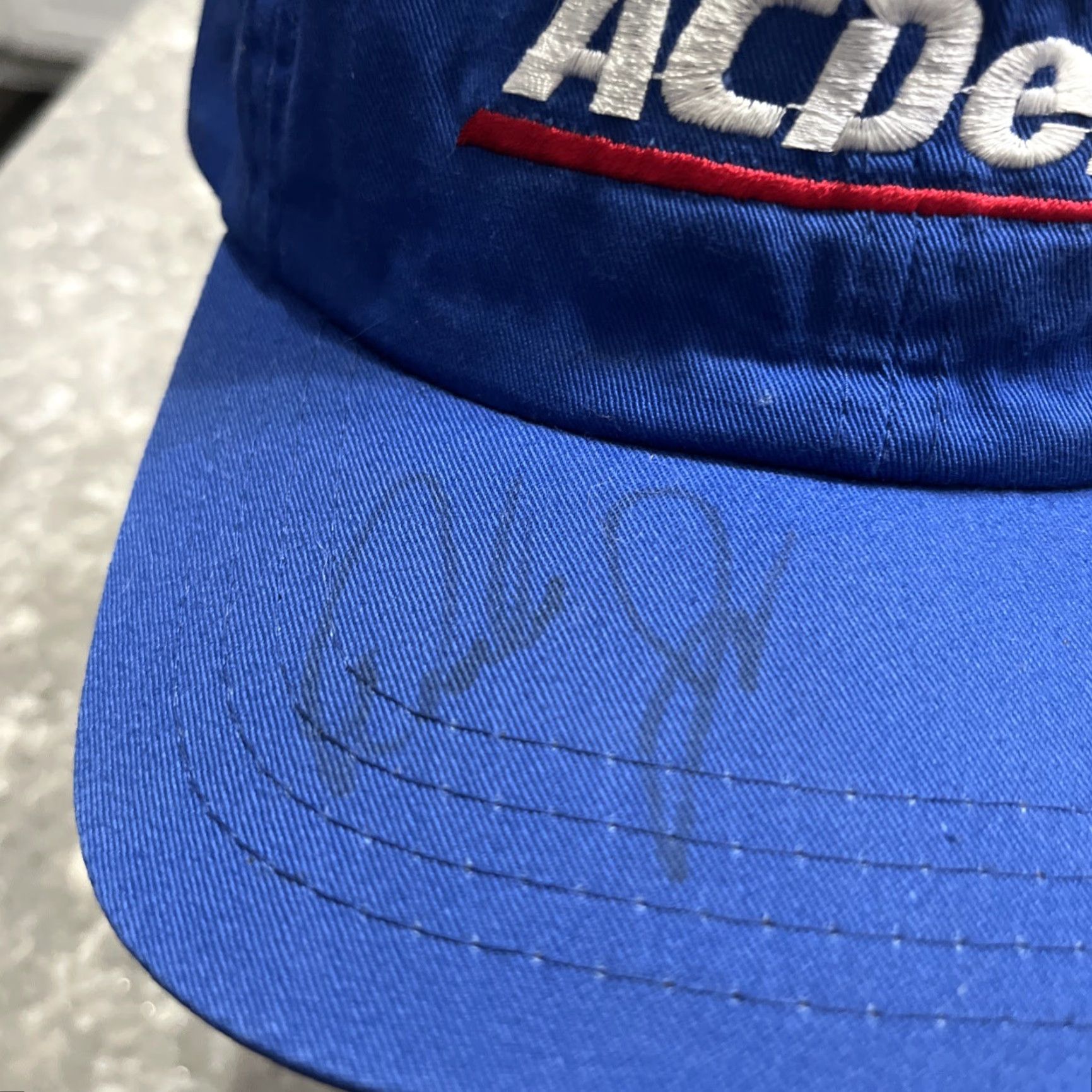 Chase Authentics VTG Chase Authentics Dale Earnhardt Jr. AC Delco Car Blue Hat NASCAR Autograph Baseball Cap Mens One Size Adjustable 90s Cars Sports Vintage Blue Tee? Size ONE SIZE - 2 Thumbnail