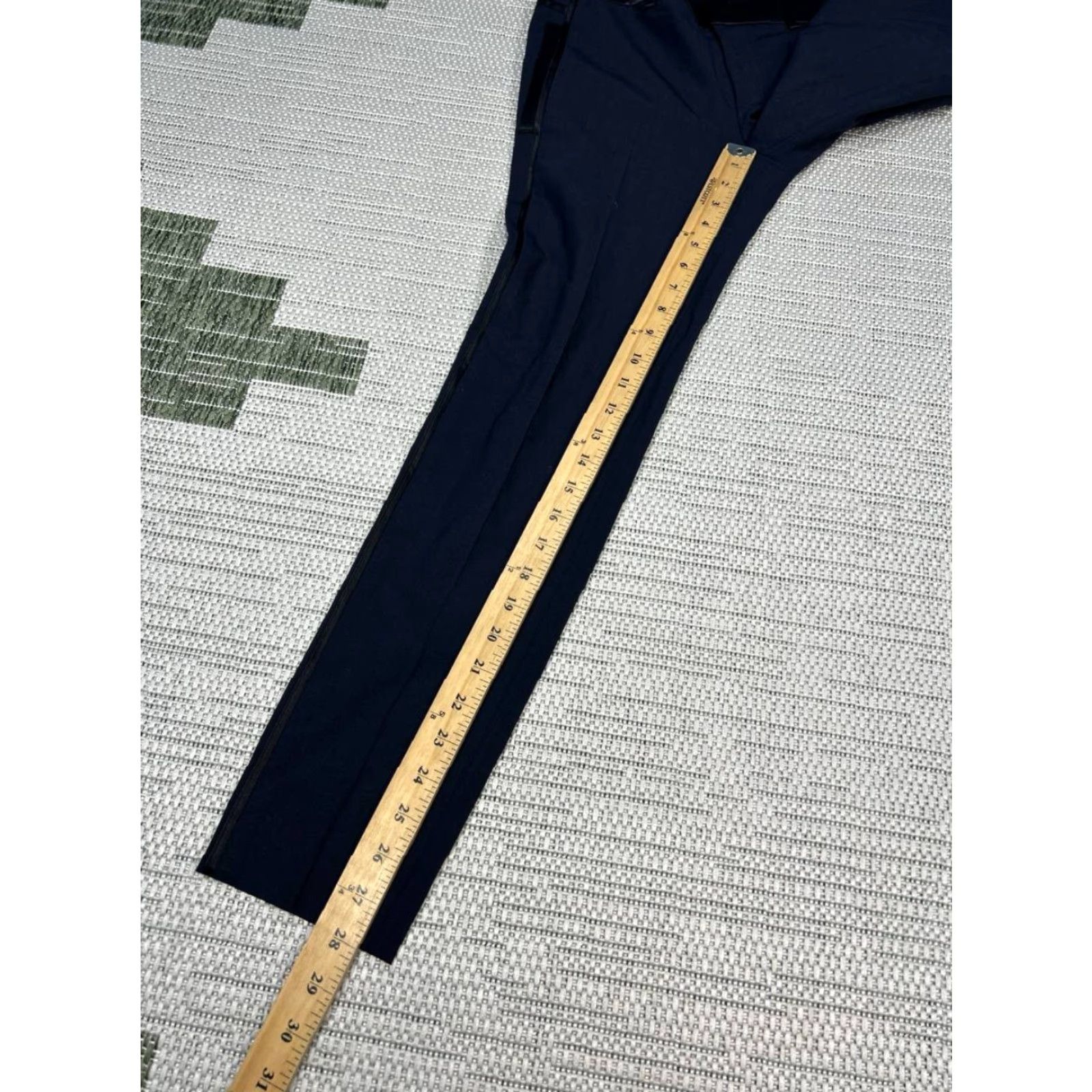 Vince Vince Dress Pants Womens 0 Blue Wool Stretch Low Rise Tapered Leg Office Formal Dress Pants Womens 0 Blue Wool Stretch Size 25" / US 0 / IT 36 - 4 Thumbnail