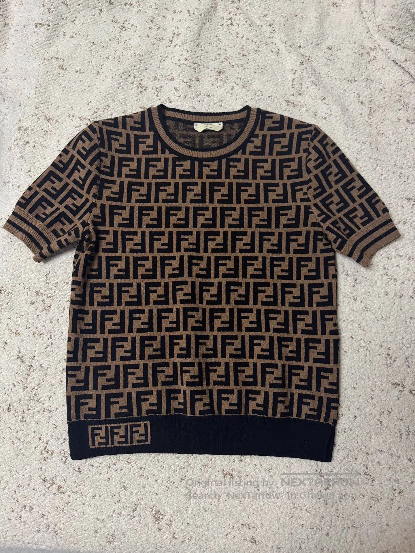 Fendi Fendi Monogram Knit Short Sleeve. Size US XL / EU 56 / 4 - 1 Thumbnail