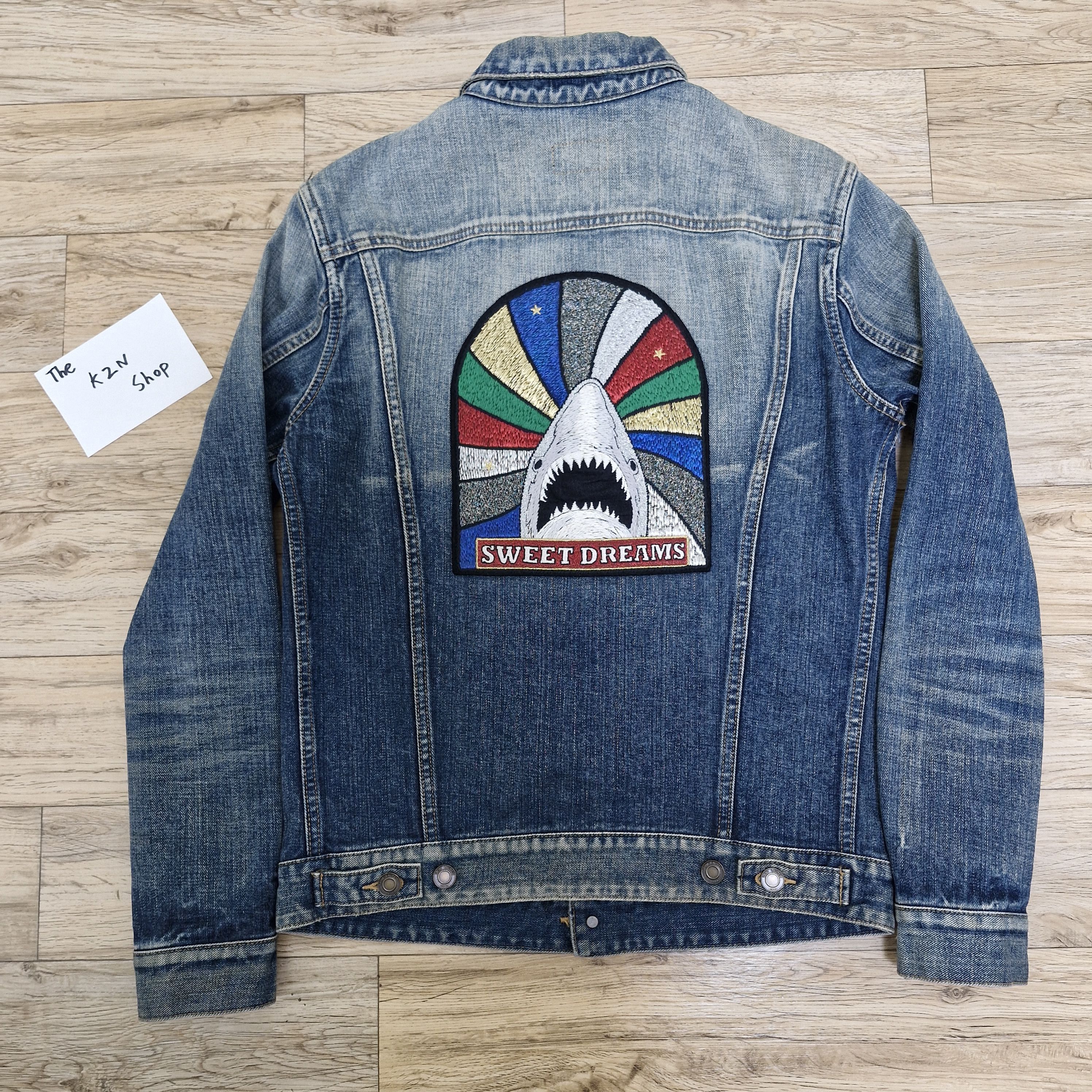 SAINT LAURENT PARIS SS16 'Sweet Dreams' Shark Denim Jacket