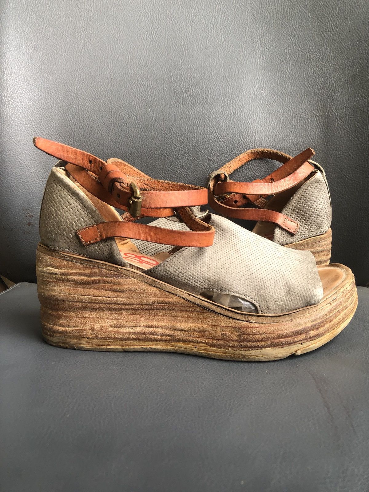 A.S.98 A.S 98 Grey Leather Pumps Size 38 Size US 8 / IT 38 - 1 Thumbnail