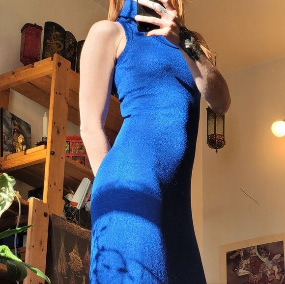 Vintage Vintage wendy original royal blue turtleneck maxi dress - S Size S / US 4 / IT 40 - 4 Thumbnail