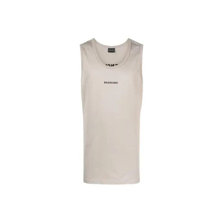 Balenciaga Balenciaga Logo Print Sleeveless Tank Top Size US S / EU 44-46 / 1 - 1 Thumbnail