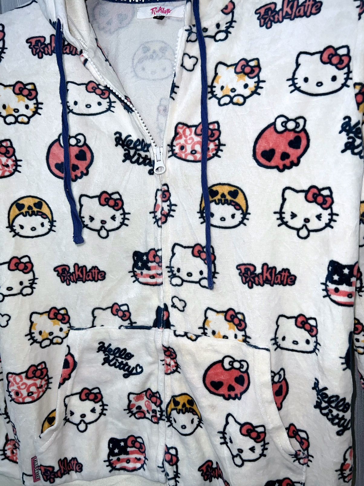 Japanese Brand Hello Kitty fluffy monogram hoodie zip up 🎀💗 Size S / US 4 / IT 40 - 5 Thumbnail