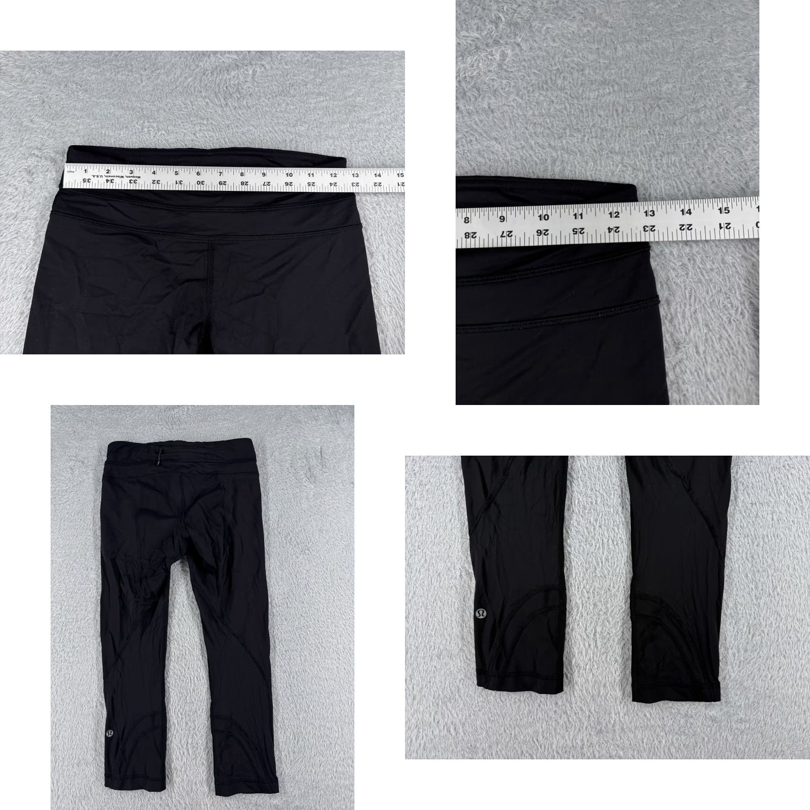 Lululemon Lululemon Pants Womens 4 Black Crop 20" Run Running Rear Zipper Pocket Size 27" / US 4 / IT 40 - 8 Thumbnail