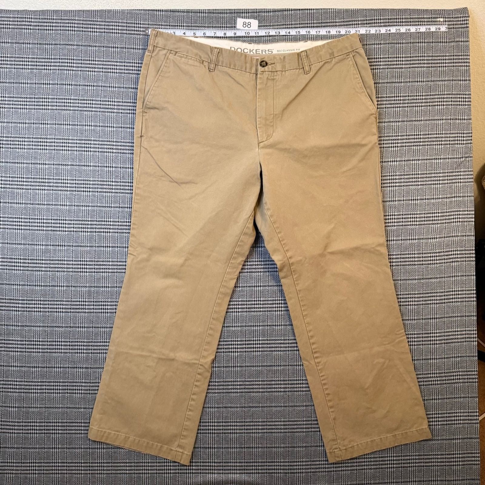 Dockers Dockers Men's Pants Khaki Cotton Twill Classic Fit 42x30 Size US 42 / EU 58 - 3 Thumbnail