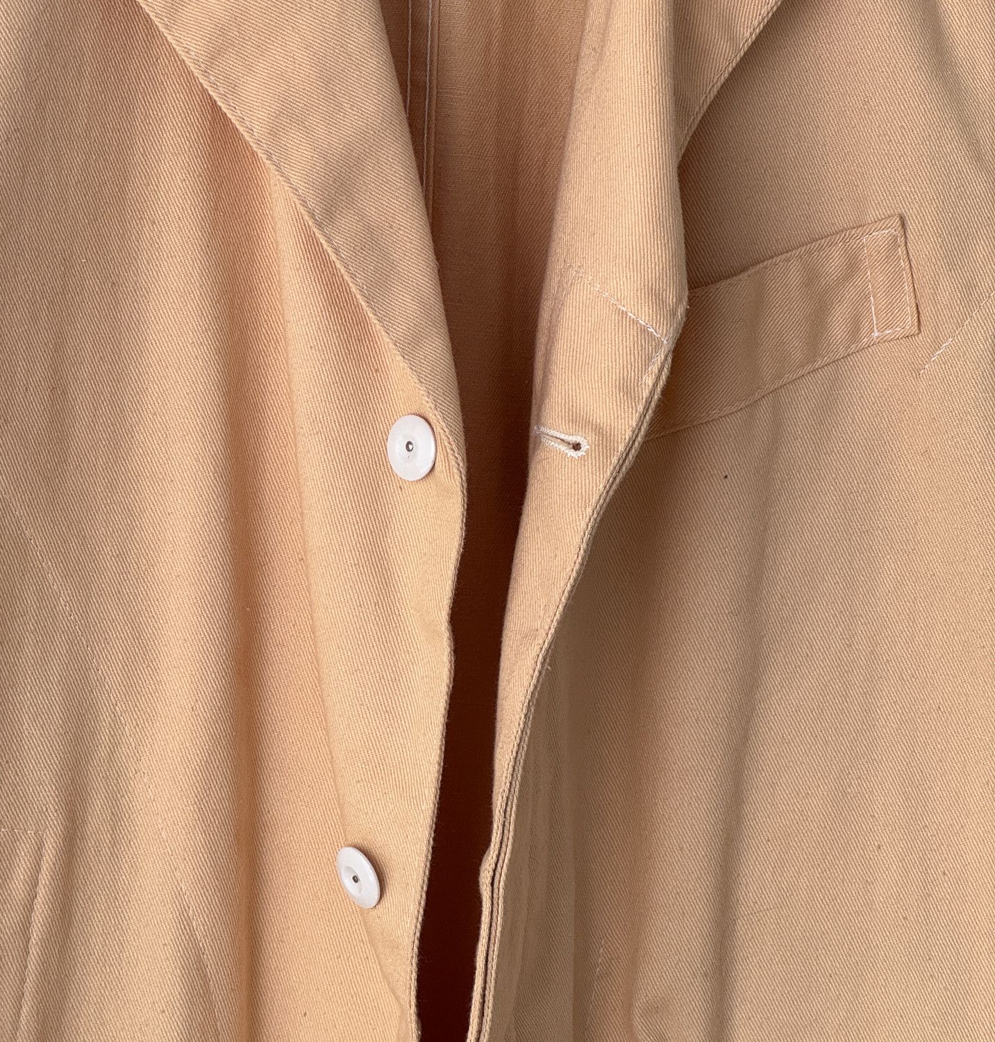 Vintage Vintage Workwear Trench Overcoat Cotton Beige 38 Size US S / EU 44-46 / 1 - 7 Thumbnail