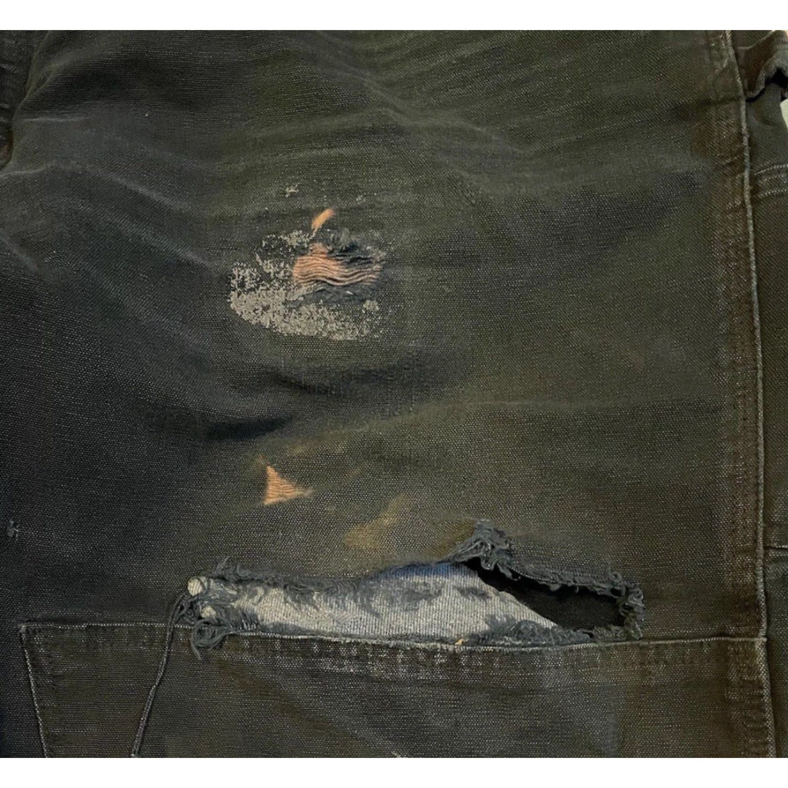 Carhartt Vtg Carhartt Thrashed Faded Distress Overall 54 Grunge Trucker Biker 80s 90s USA Size US 38 / EU 54 - 7 Thumbnail