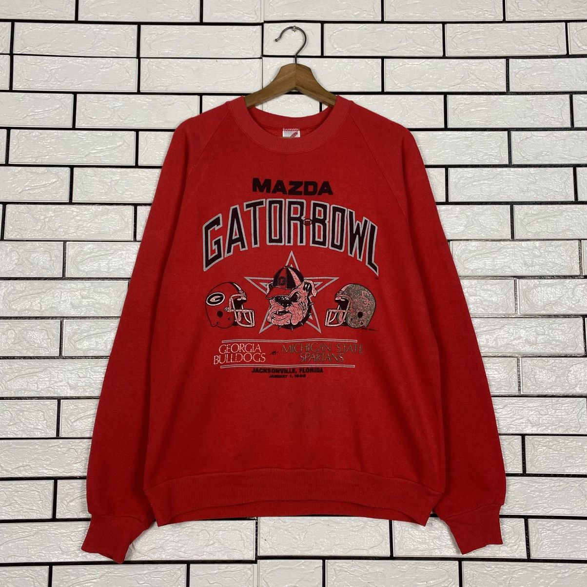 Vintage Vtg 99 Mazda Gator Bowl Georgia Bulldogs vs Michigan State Size US L / EU 52-54 / 3 - 2 Thumbnail