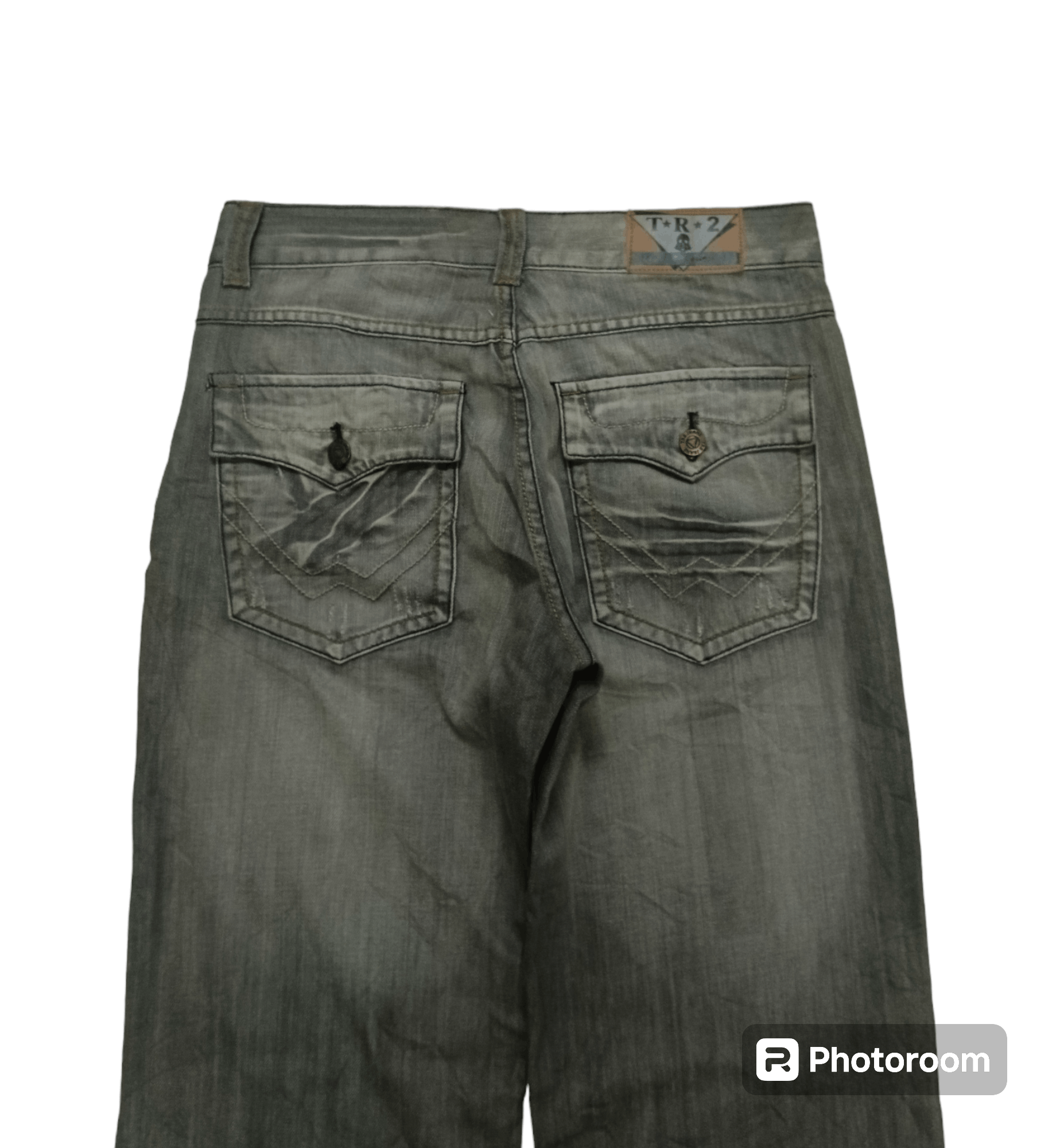 Japanese Brand SiCK WASHED GREY T R 2 LOOSE DENIM PANTS Size US 32 / EU 48 - 4 Thumbnail