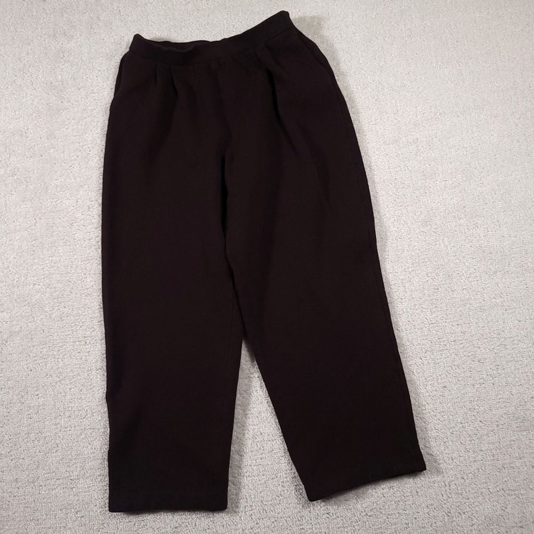 St. John VINTAGE Marie Gray St. John Santana Knit Pants Pull On Crop Women 6 Brown USA Cropped Straight P Size 28" / US 6 / IT 42 - 2 Thumbnail