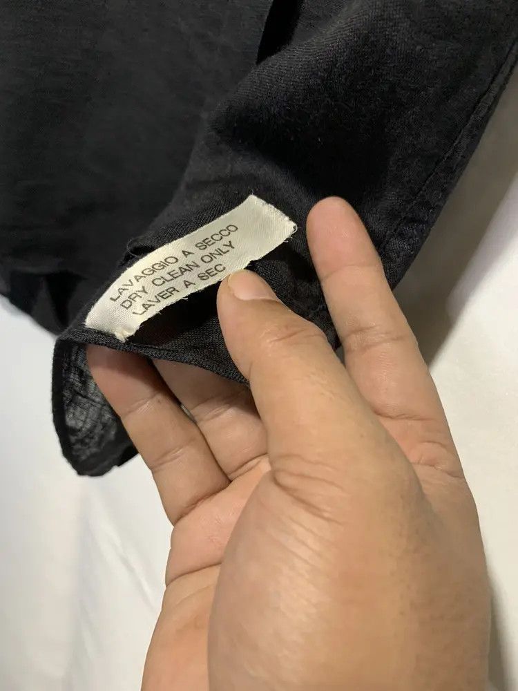 Gucci *RARE* 80s Gucci Linen sheer GG black shirt Size US L / EU 52-54 / 3 - 15 Thumbnail