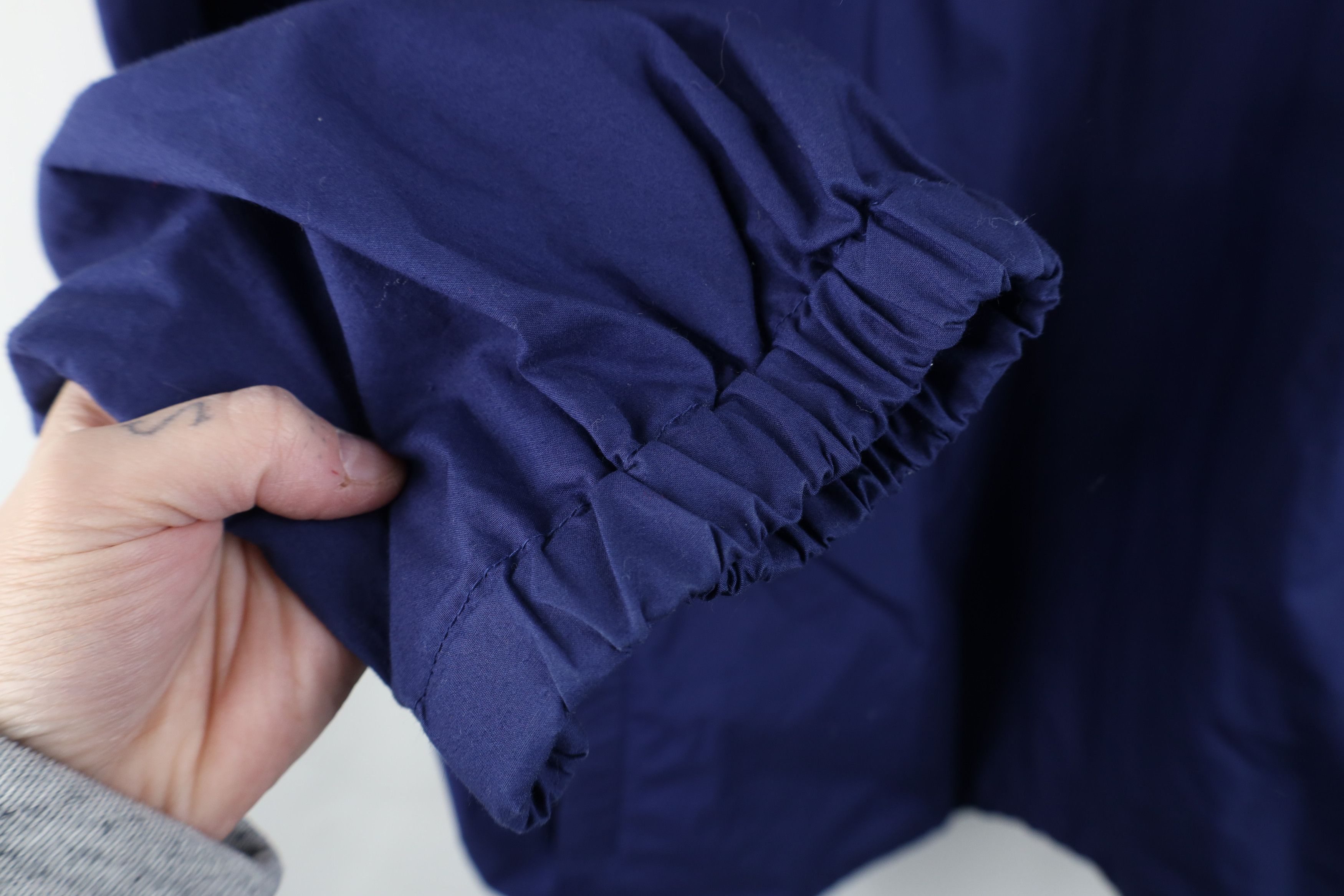 Eddie Bauer Vintage 90s Eddie Bauer Cotton Half Zip Hooded Jacket Blue Size US XL / EU 56 / 4 - 11 Thumbnail