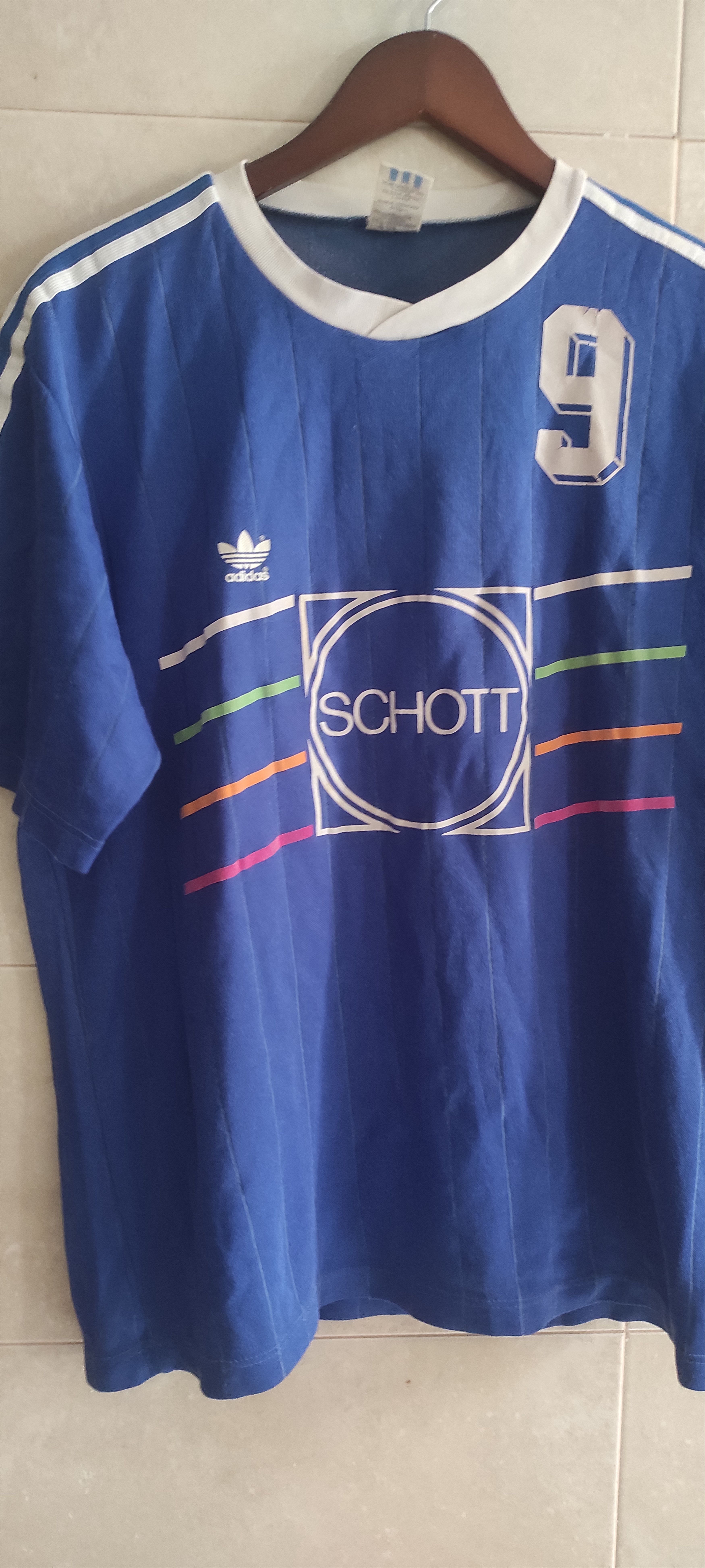 Adidas Adidas 80s Football Jersey TSV Schott Mainzt 9 T Shirt Rare Size US XL / EU 56 / 4 - 2 Thumbnail