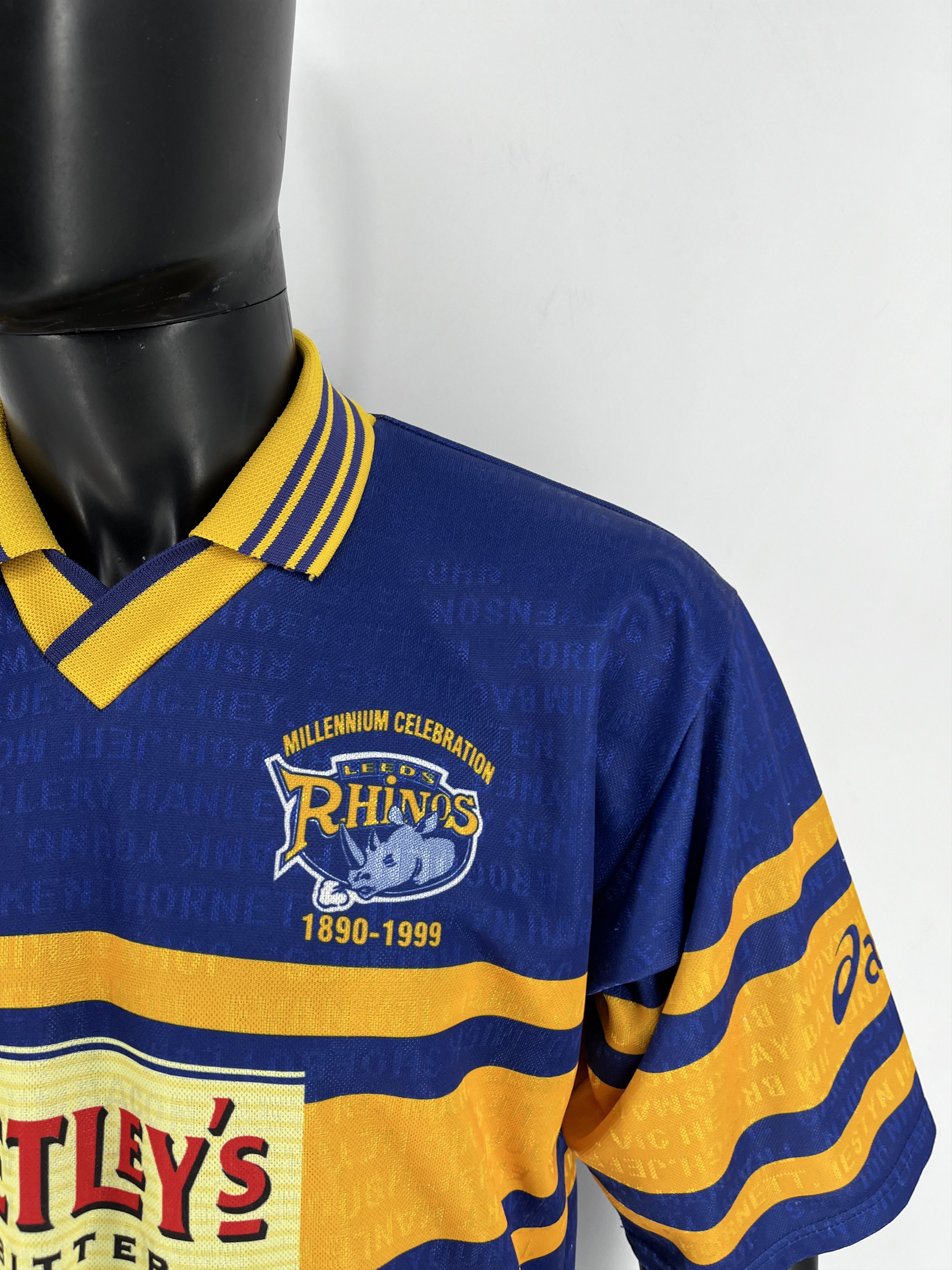 Asics × Vintage Vintage Leeds Rhinos Home Rugby Shirt Jersey ASICS Size US L / EU 52-54 / 3 - 10 Thumbnail