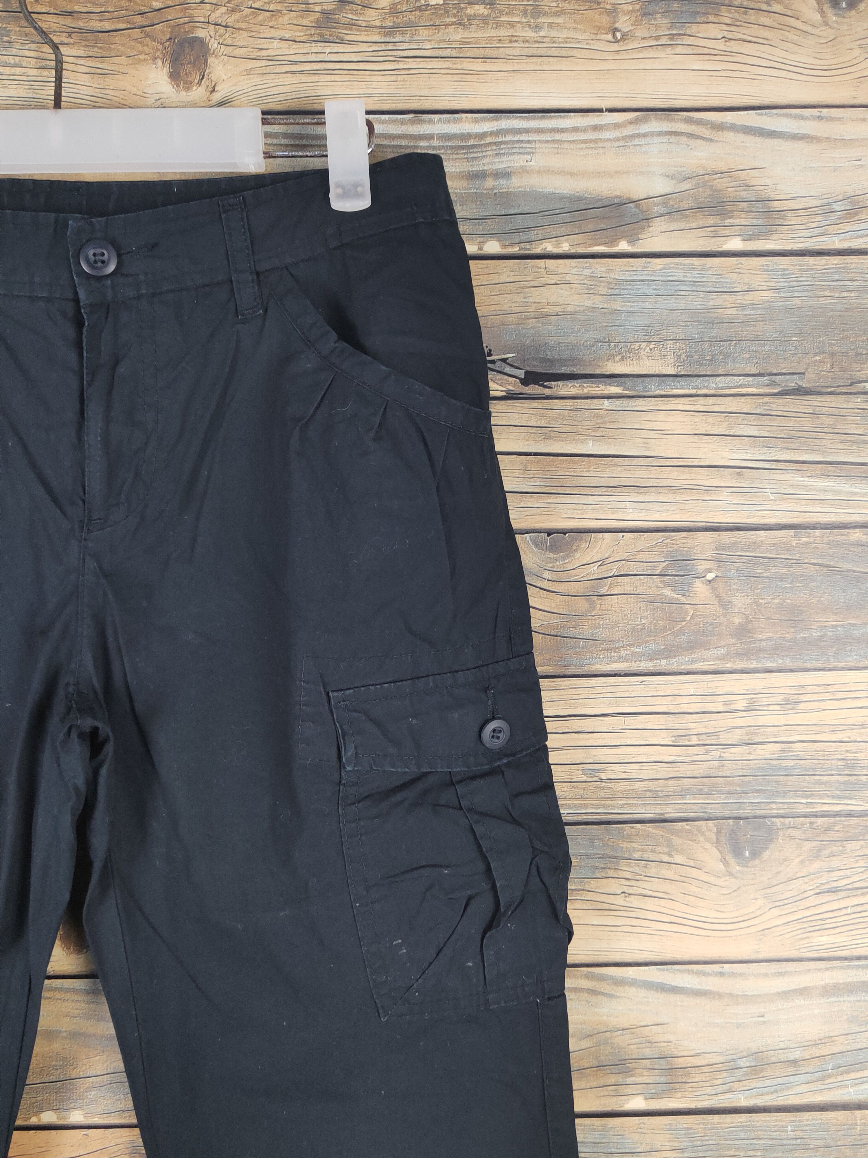 Japanese Brand DL Uniqlo Black Multipocket Tactical Cargo Pants #1521 Size 28" / US 6 / IT 42 - 5 Thumbnail