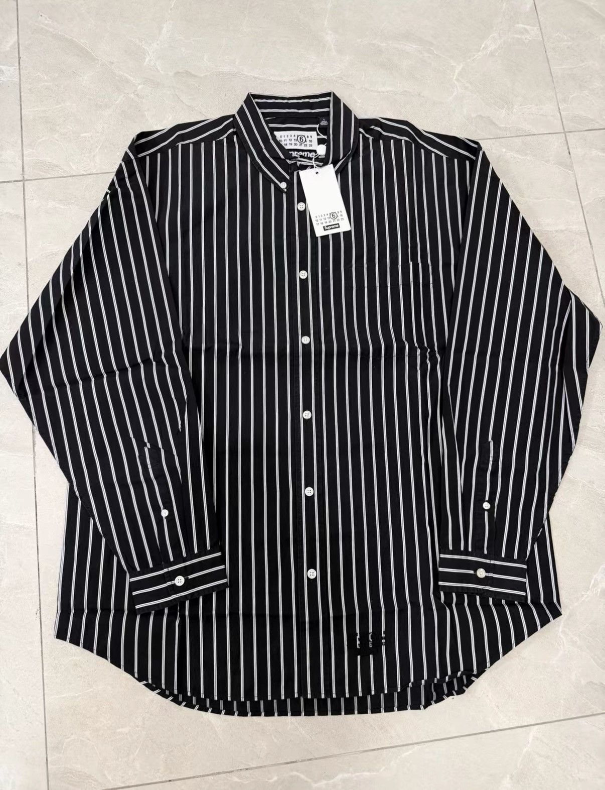 Maison Margiela × Supreme Supreme MM6 Padded Shirt Stripe SS24