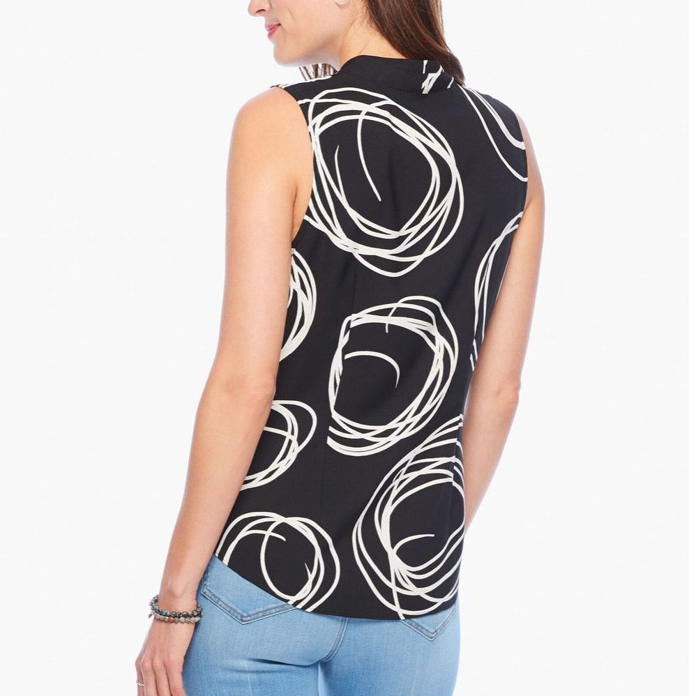 NIC+ZOE Nic+Zoe Billow Tank in Black, Size XL Size XL / US 12-14 / IT 48-50 - 2 Thumbnail