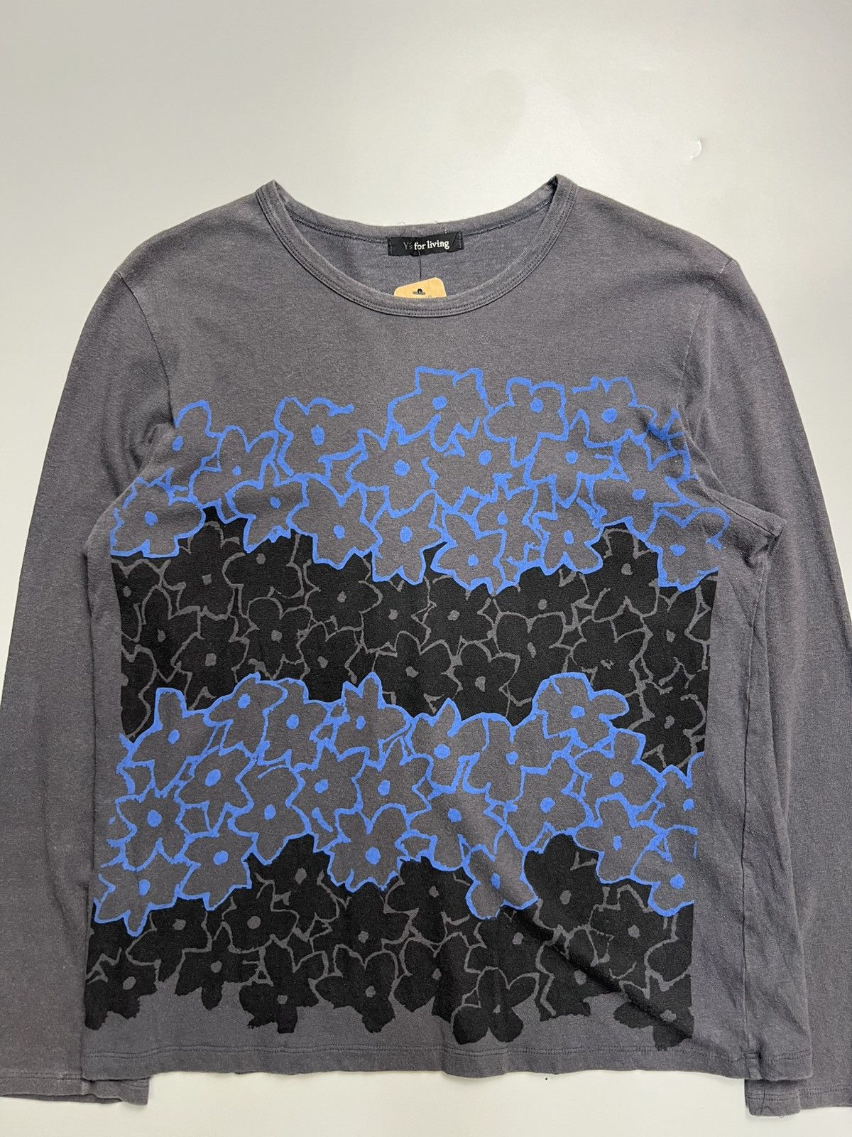 Y's × Yohji Yamamoto 1998 Y's For Living 2 Tone Floral L/Sleeves Size US M / EU 48-50 / 2 - 2 Thumbnail