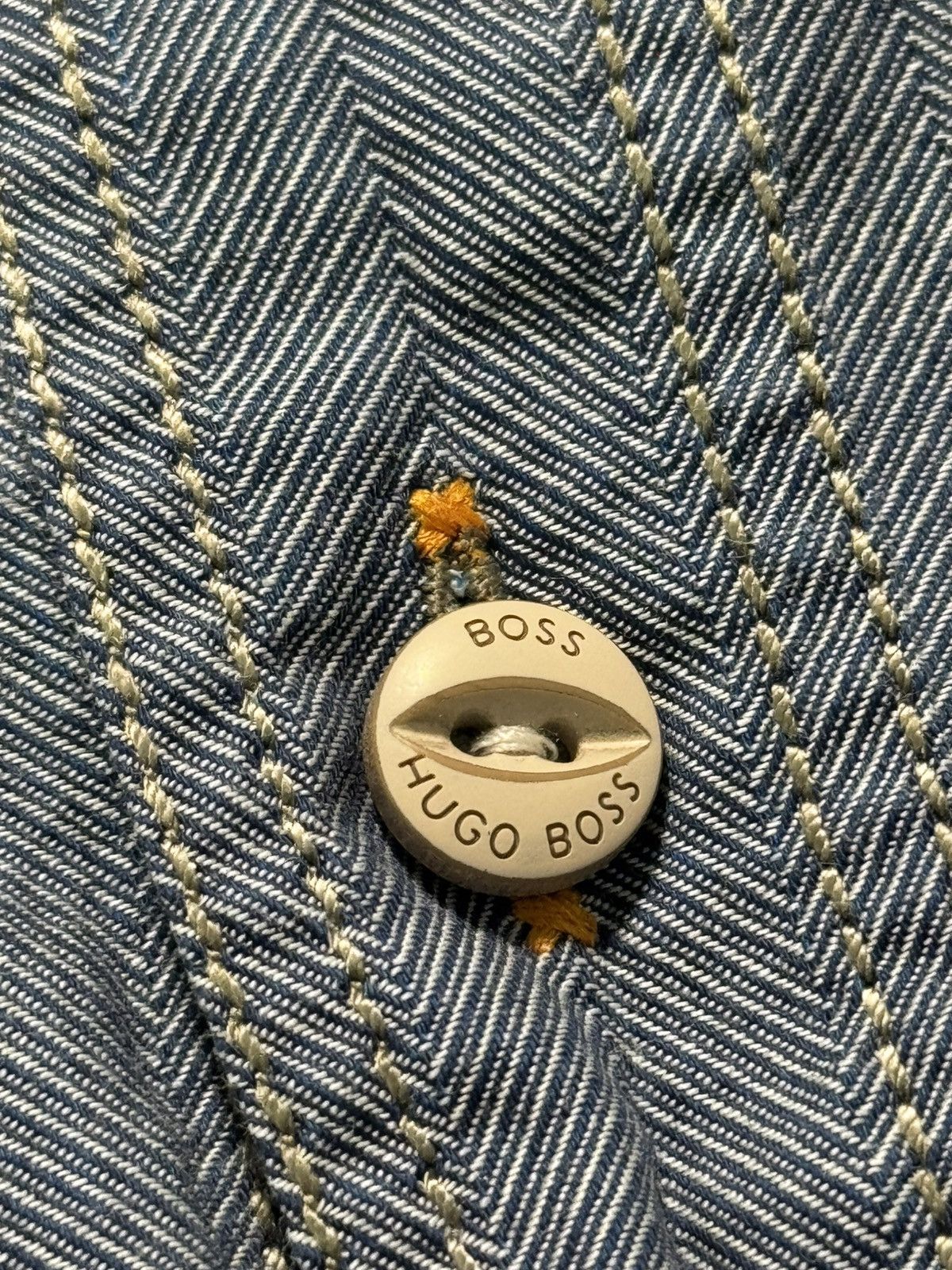 Hugo × Hugo Boss Hugo Boss Orange Long Sleeve Button-Down Shirt Regular Fit Size US XL / EU 56 / 4 - 3 Thumbnail
