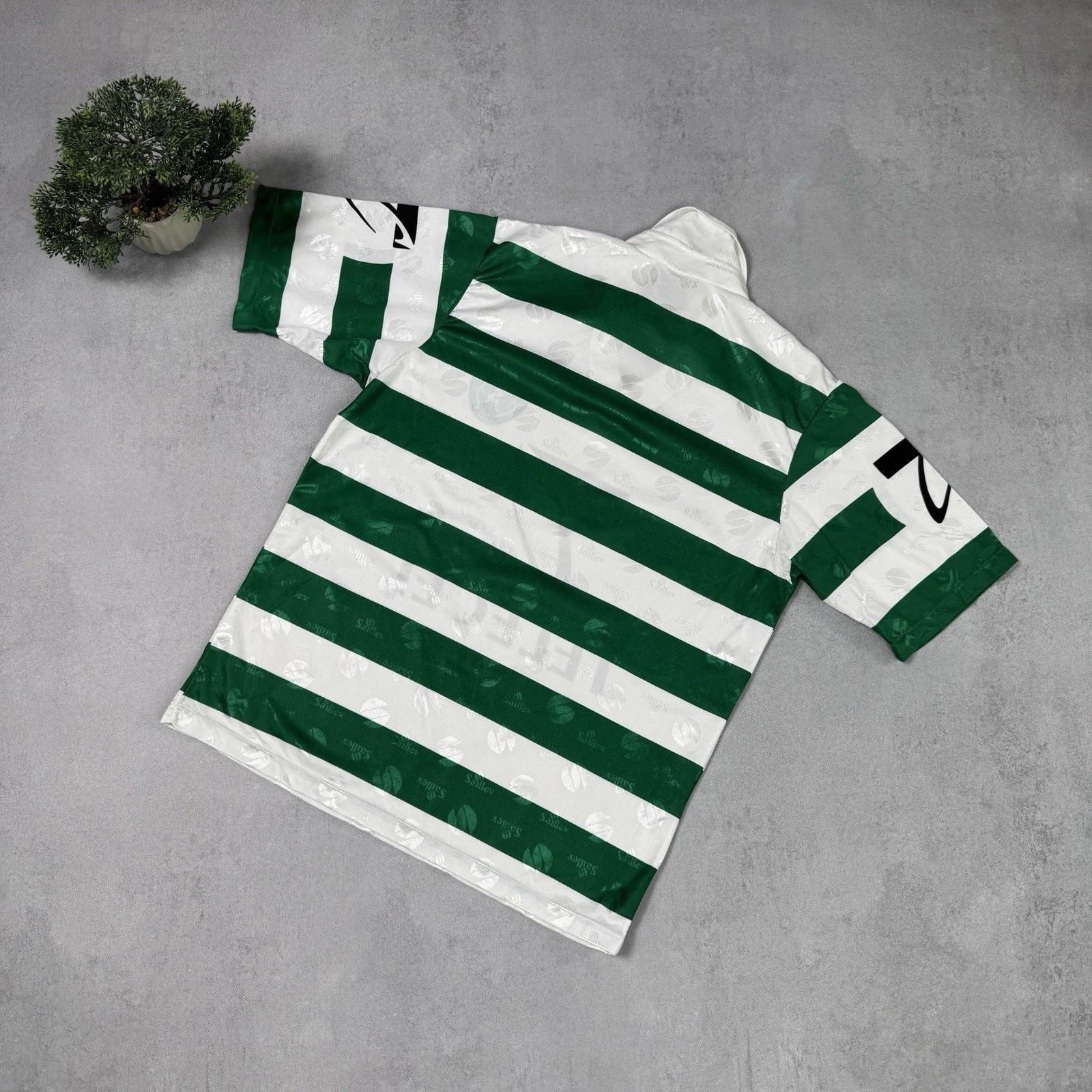 Vintage 1995-1996 Sporting Lisbon Saillev Home Soccer Jersey Size US XL / EU 56 / 4 - 12 Thumbnail