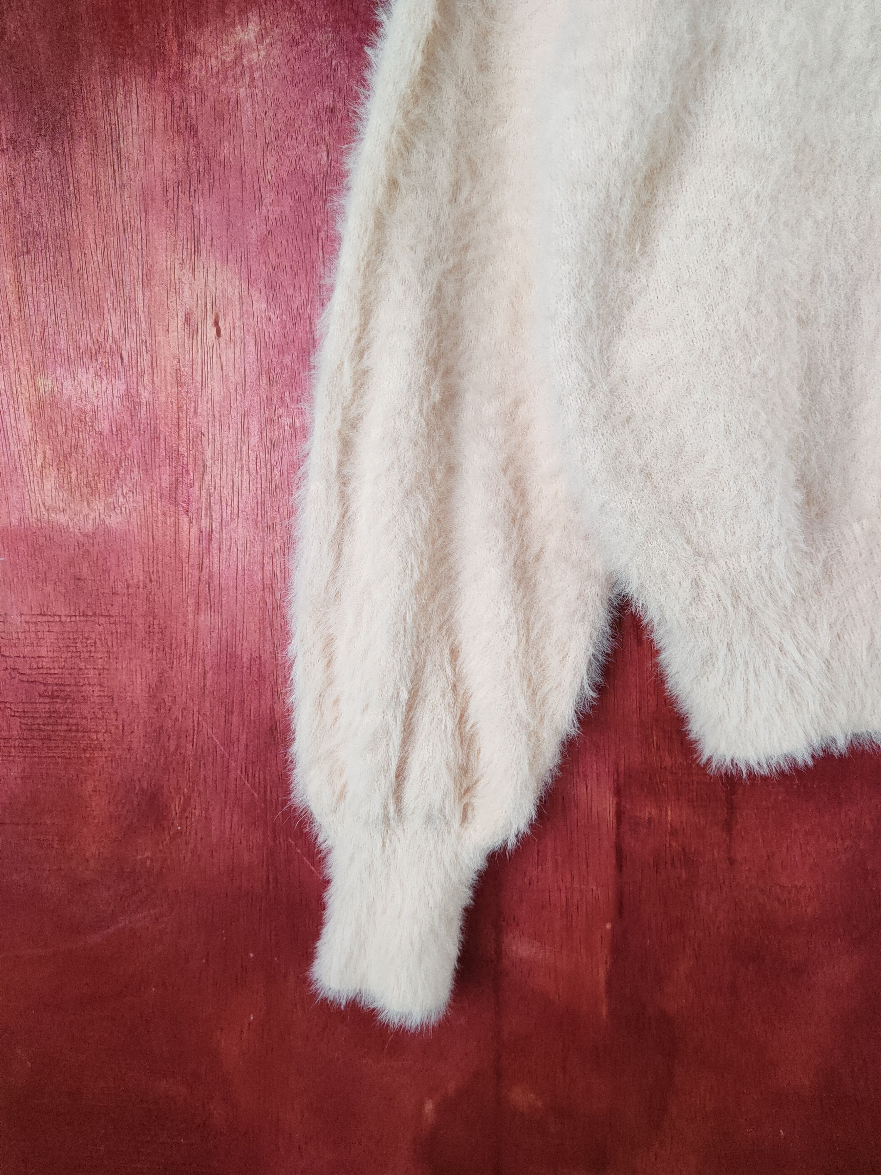 Homespun Knitwear Pinky Orange Shag Shaggy Fur Mohair Knitwear #S2108 Size M / US 6-8 / IT 42-44 - 4 Thumbnail