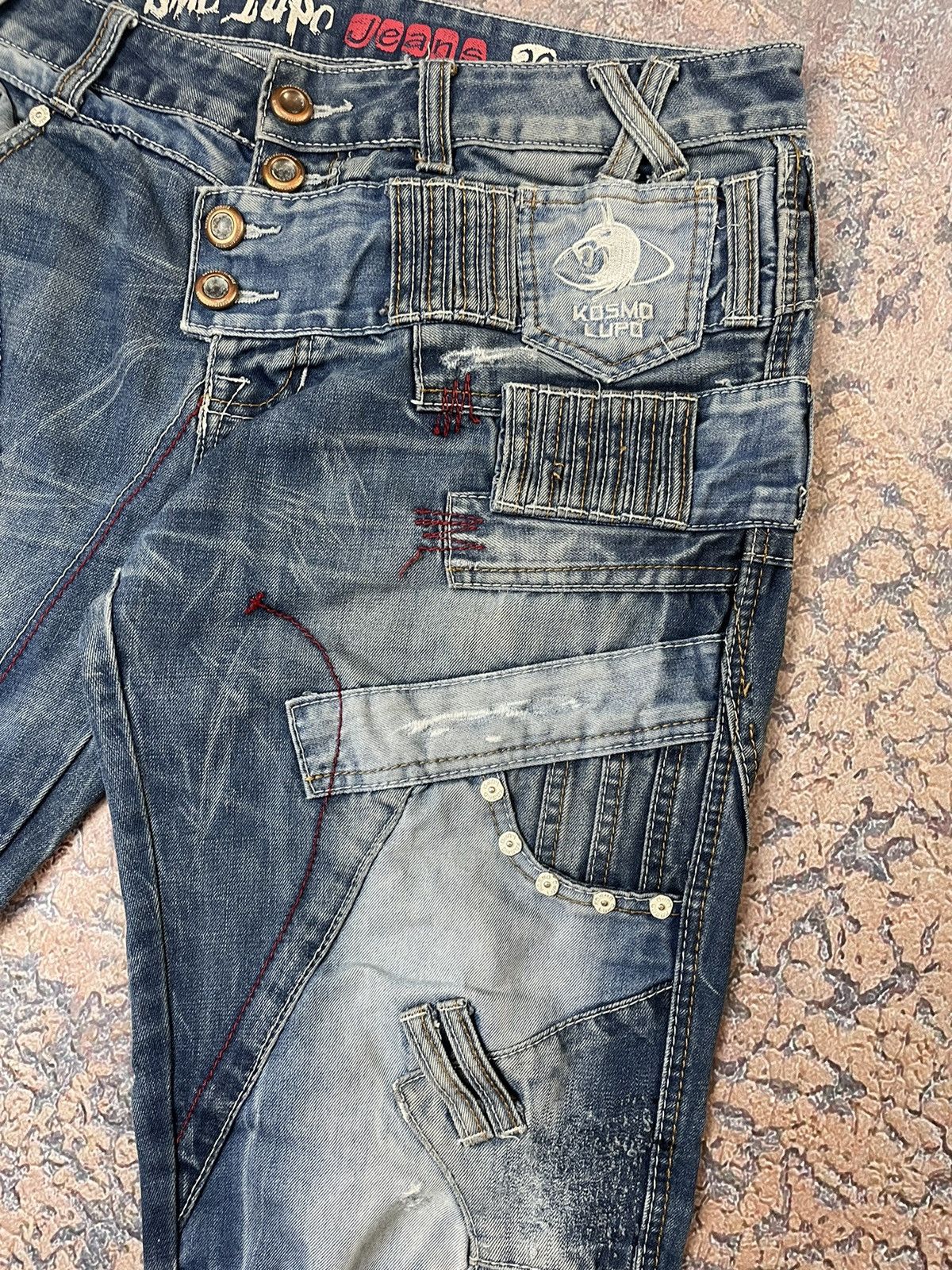 Japanese Brand × Vintage Avant Garde Kosmo Lupo jeans Japanese Denim Size US 36 / EU 52 - 3 Thumbnail
