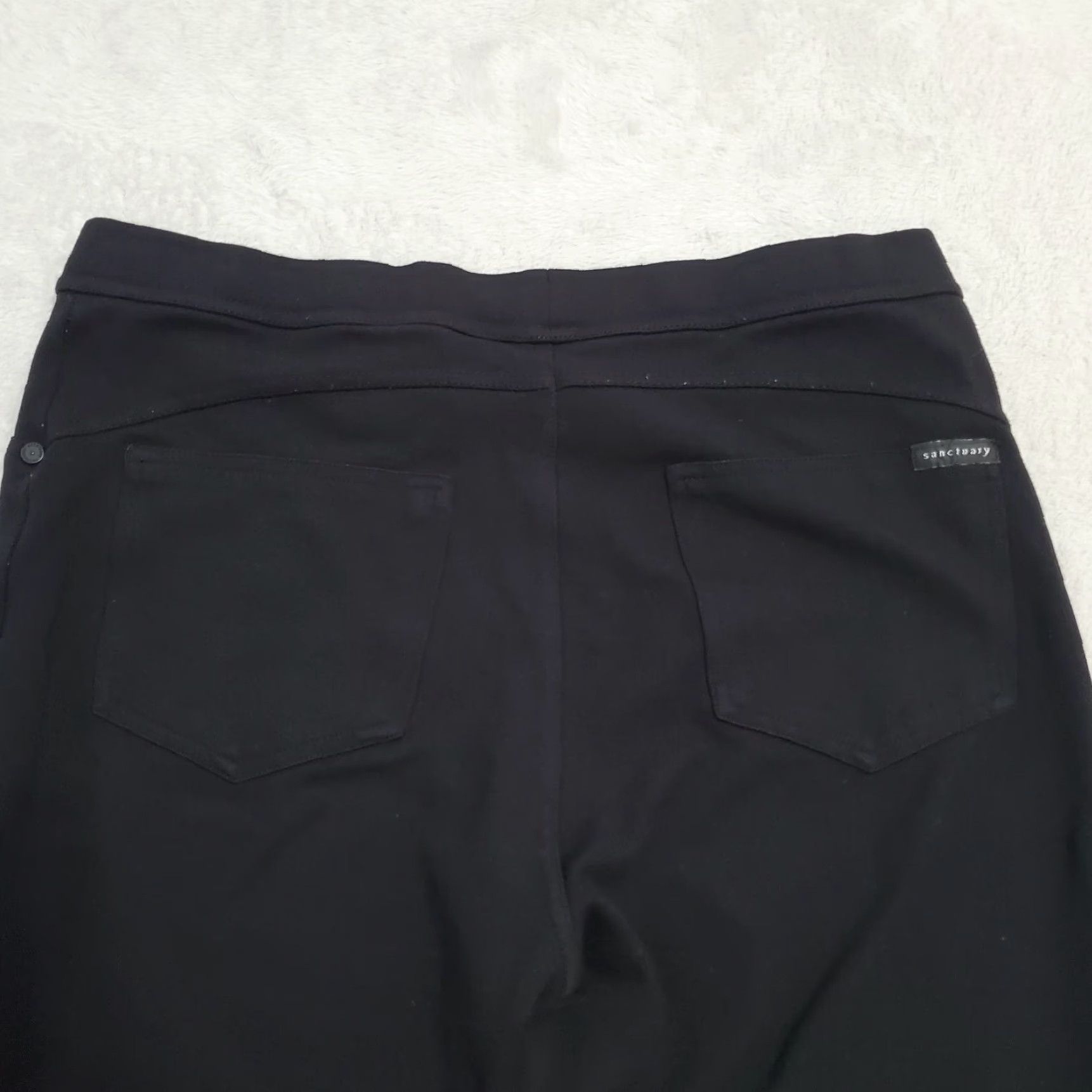 Sanctuary VINTAGE Sanctuary Runway Ponte Leggings Women L Black Pull On Pant Stretch Size 36" / US 14 / IT 50 - 5 Thumbnail
