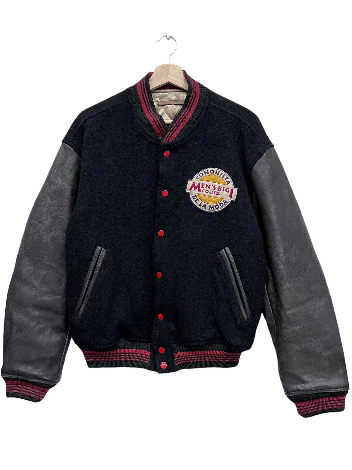 BIGI RARE🔥VINTAGE 90’s MEN’S BIGI Wool Leather Varsity Jacket Size US M / EU 48-50 / 2 - 3 Thumbnail