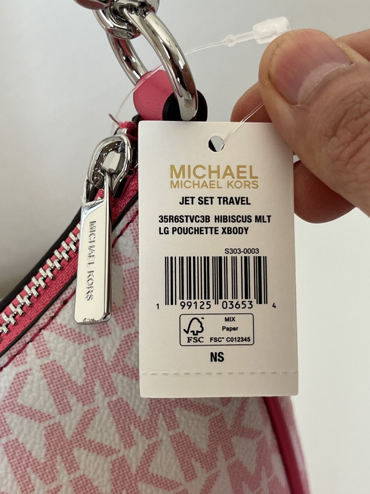 Michael Kors Michael Kors Jet Set Travel Large Pouchette Crossbody Size ONE SIZE - 6 Thumbnail