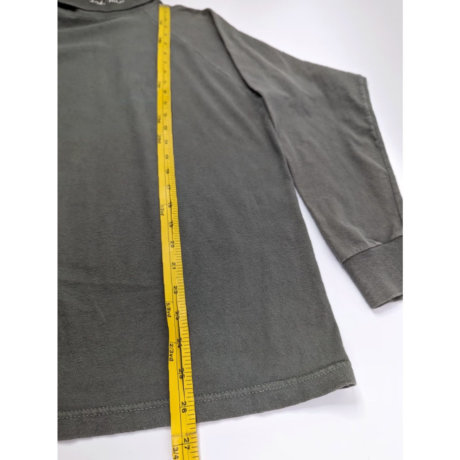 Vintage Alps Womens Sweater Pullover Turtleneck Medium Gray Green 100% Cotton USA Knit Long Sleeve Vintage No Size M / US 6-8 / IT 42-44 - 7 Thumbnail