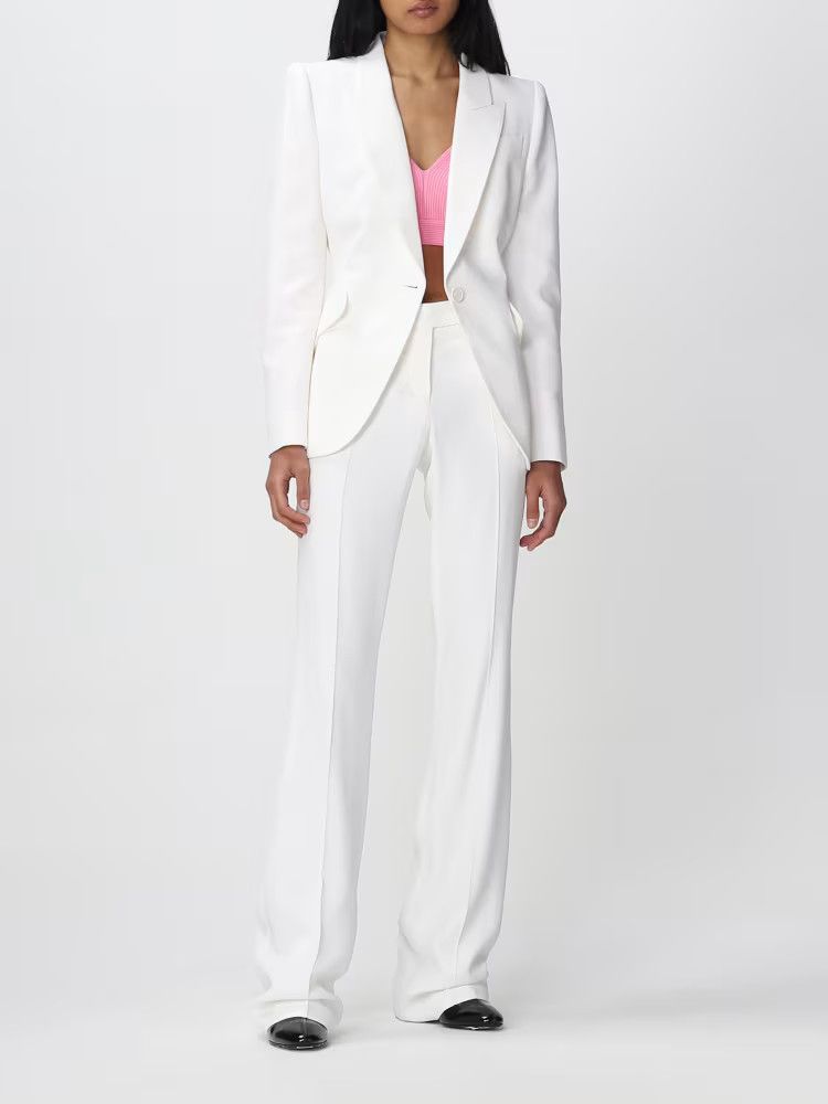 Alexander McQueen o1y0325 Crop Top in Pink Size M / US 6-8 / IT 42-44 - 2 Thumbnail