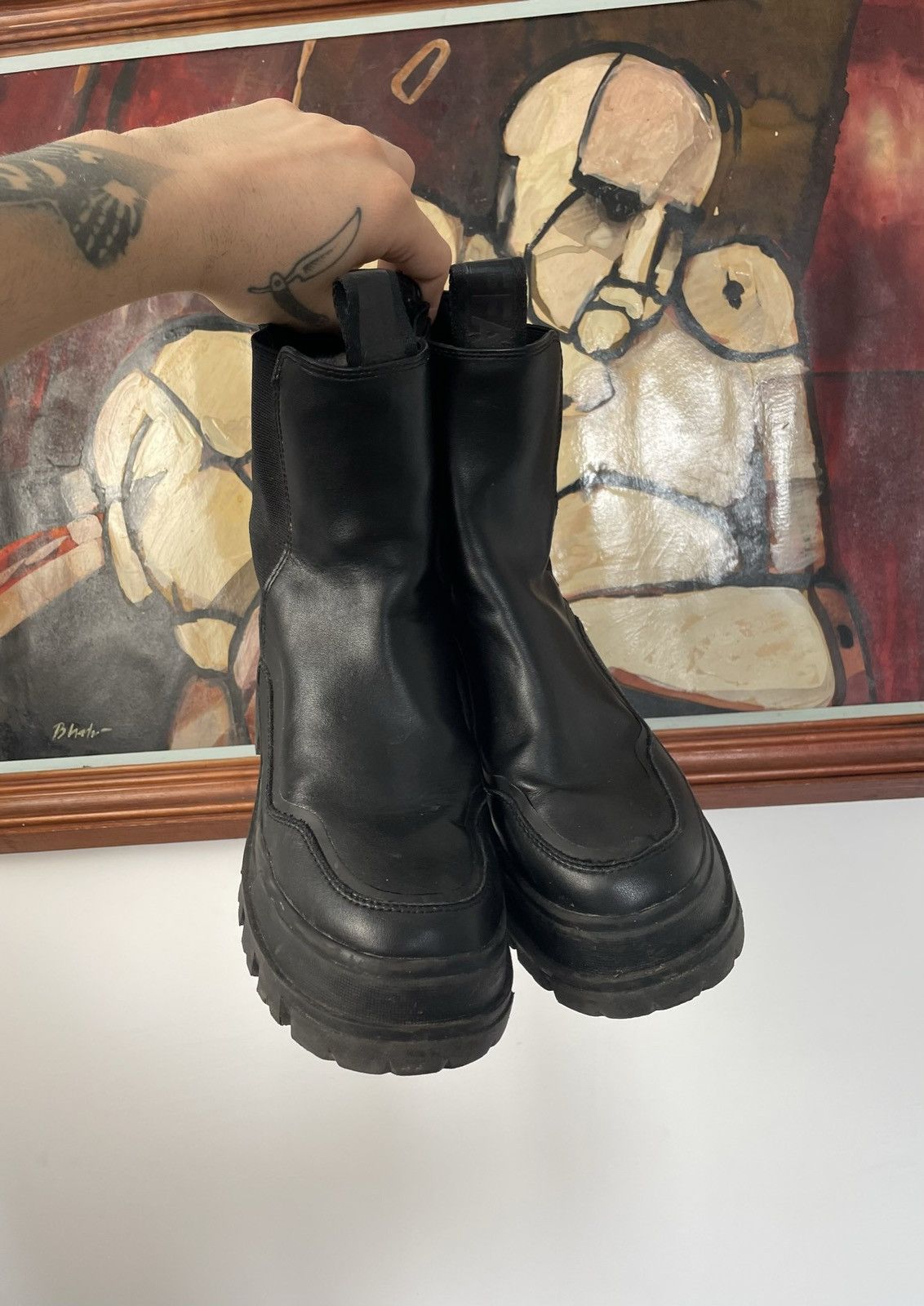 Buffalo London Avant Garde High Black Boots Buffalo Y2k Alternative Vegan Size US 10 / IT 40 - 3 Thumbnail