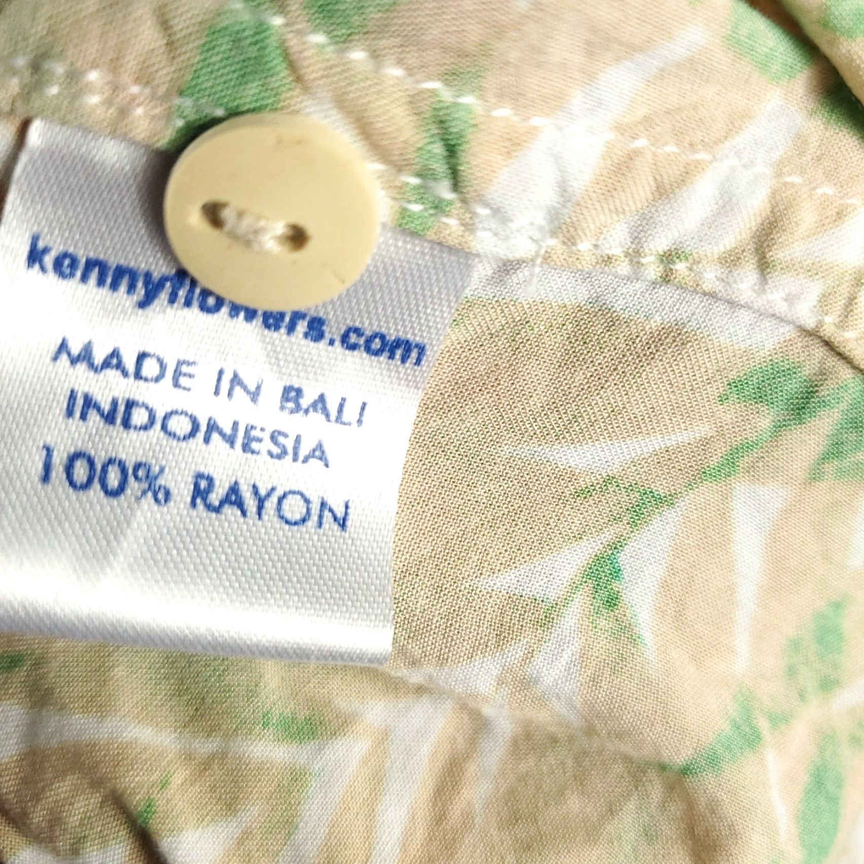 Vintage Kenny Flowers Shirt Mens Medium Beige Floral Button-Up Rayon Limited Edition Size US M / EU 48-50 / 2 - 8 Thumbnail