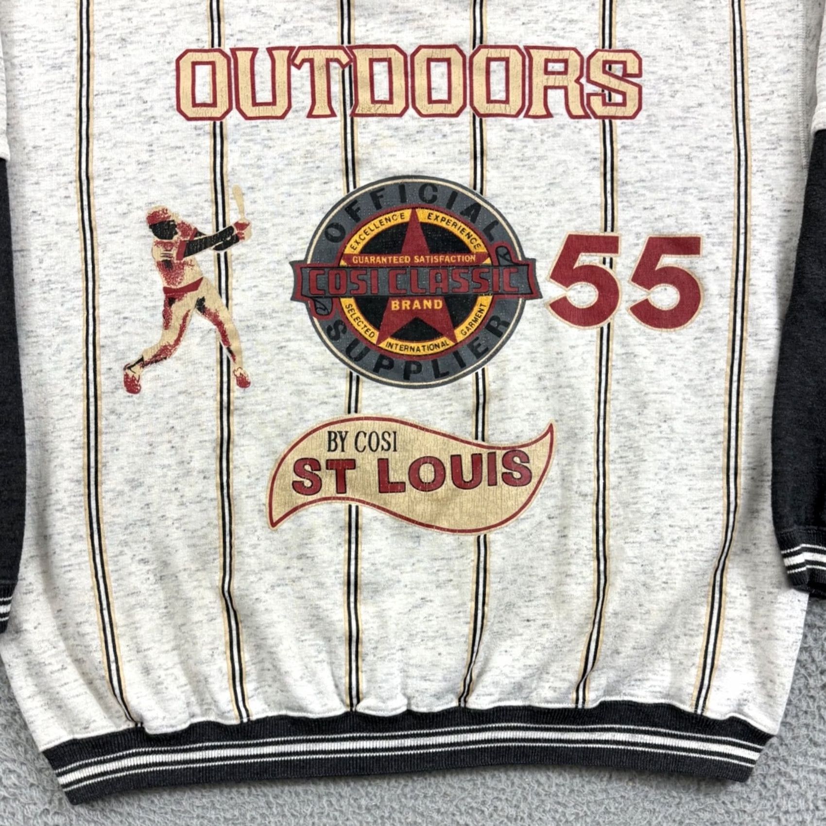 MLB VINTAGE Cosi Classics Sweatshirt Mens Large Baseball 90s St Louis MLB Pullover Gray Graphic Print Size US L / EU 52-54 / 3 - 2 Thumbnail