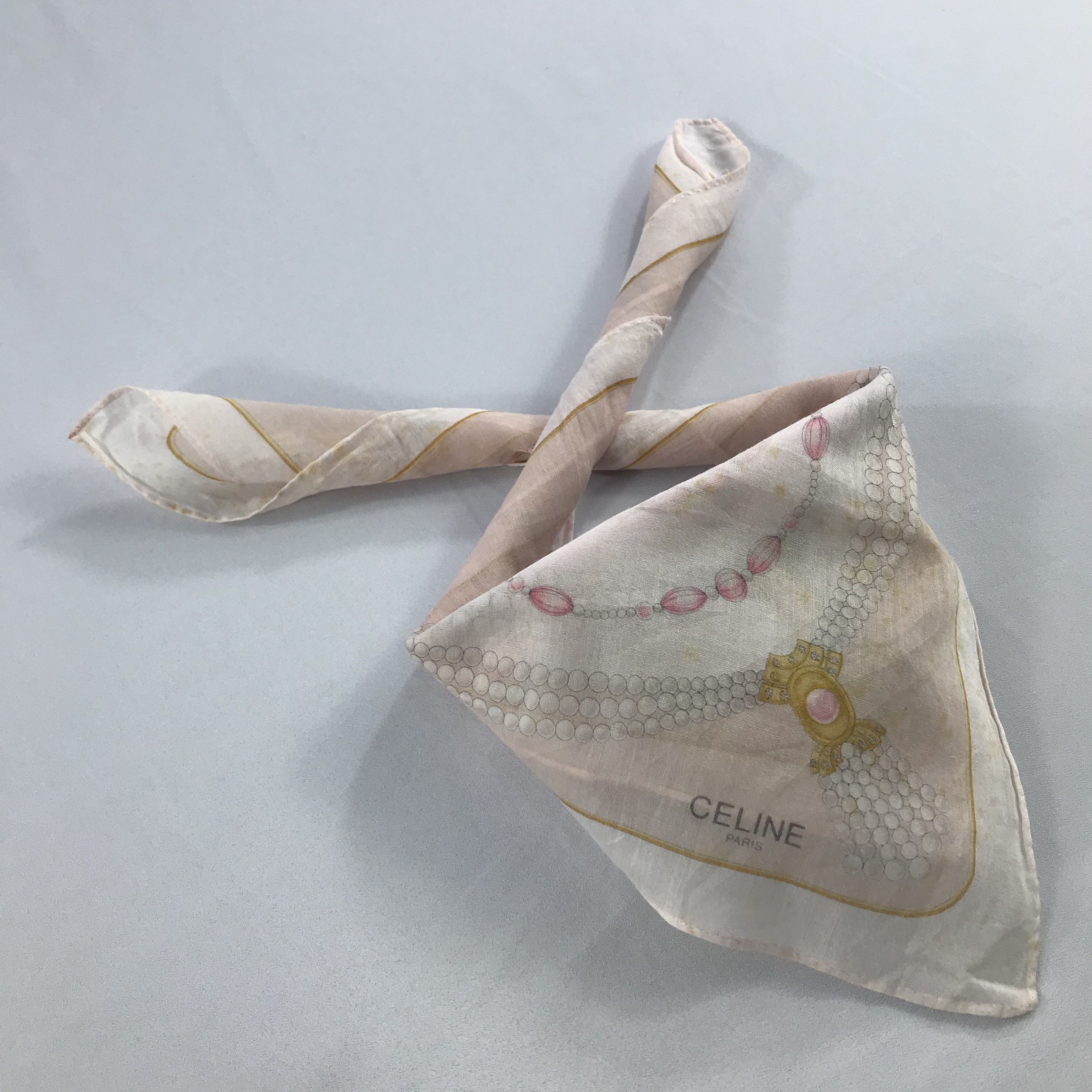 Celine × Vintage Celine Bandana / Handkerchief / Neckerchief - S2742A Size ONE SIZE - 4 Thumbnail