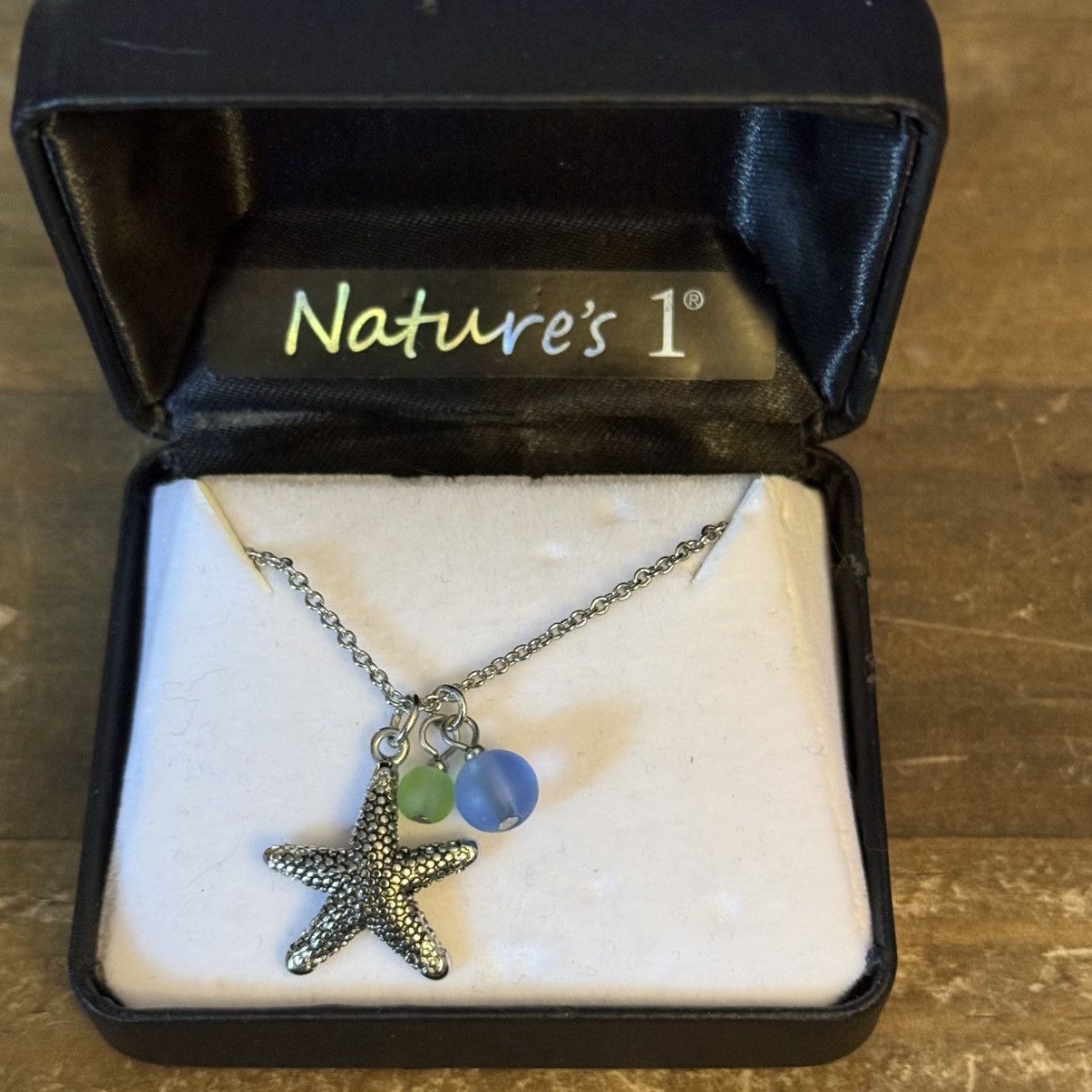 Other Silver tone starfish and sea glass bead charms necklace Size ONE SIZE - 5 Thumbnail