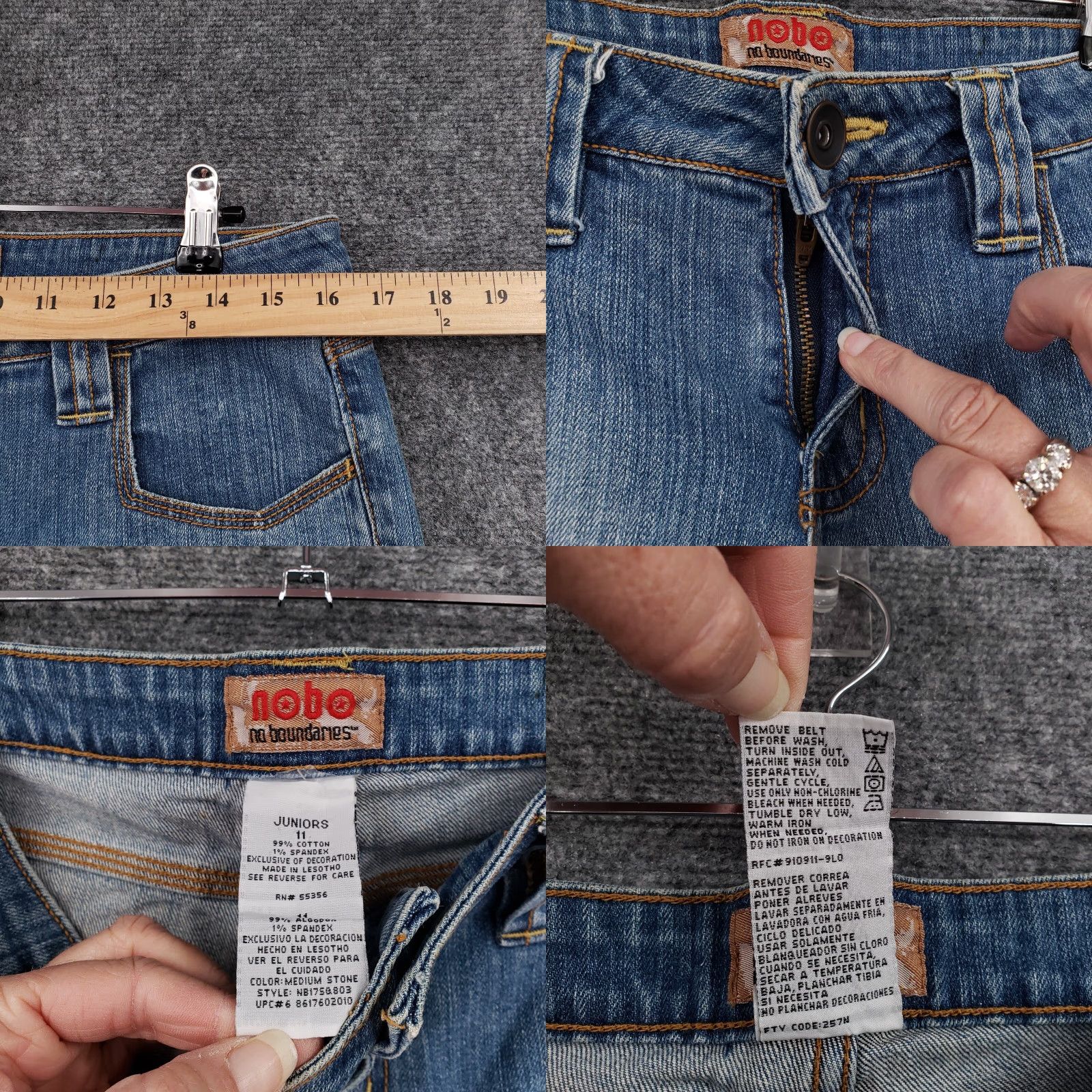 Vintage VINTAGE No Boundaries Bermuda Shorts Women Juniors 11 Mid Rise Denim Blue 90s Bermuda Shorts Mens Womens Boys Girls Size 32" / US 10 / IT 46 - 8 Thumbnail