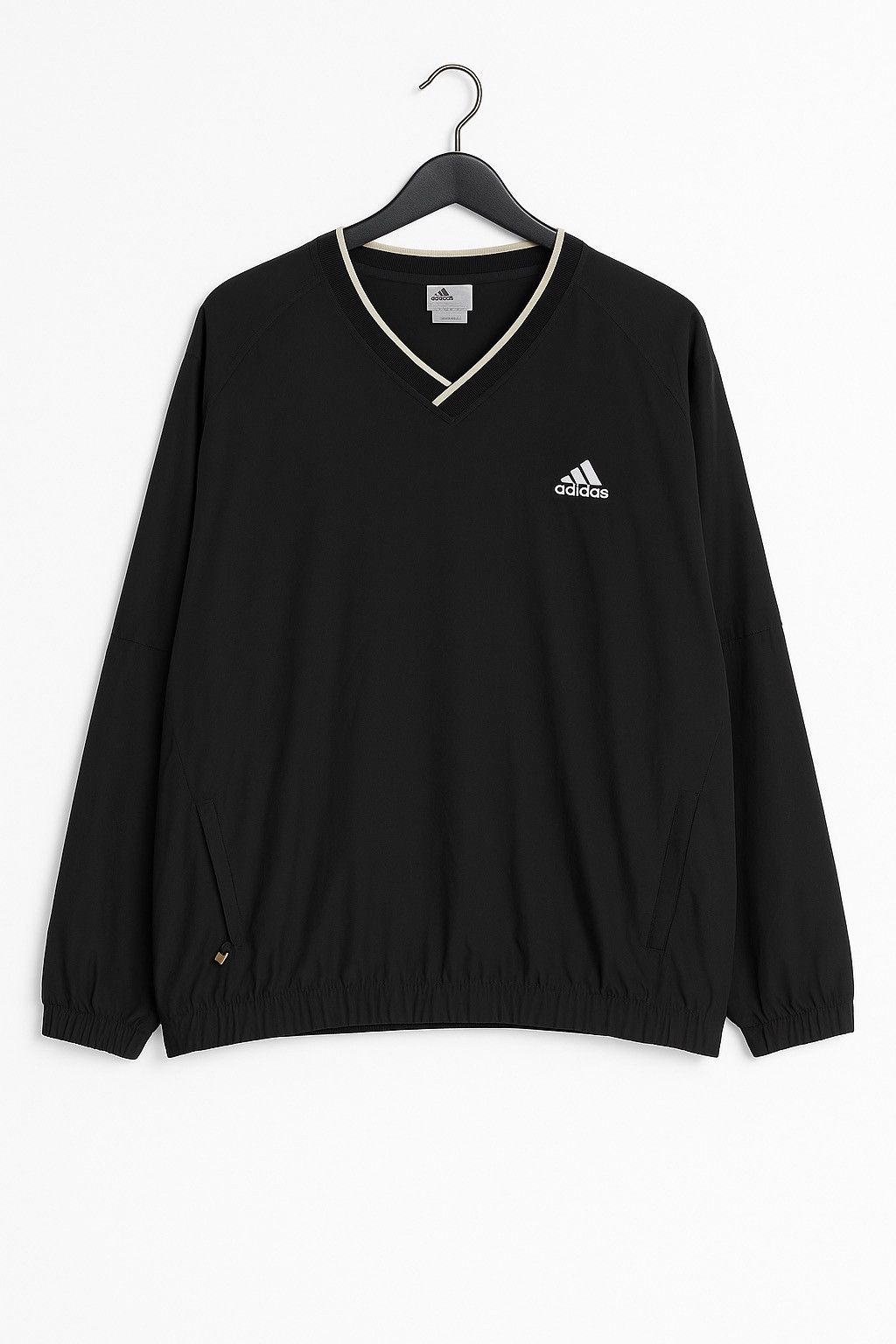 Adidas Vintage 2000s Adidas Climashield Wind Pullover – Black V-Nec Size US L / EU 52-54 / 3 - 1 Thumbnail